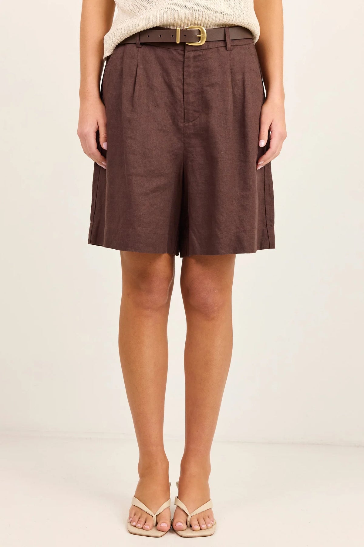 Literal Linen Pleat front Shorts - Stories be Told