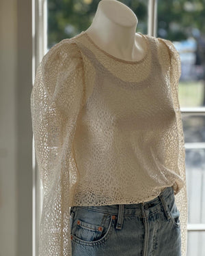 Alisa Blouse in Cream Lace