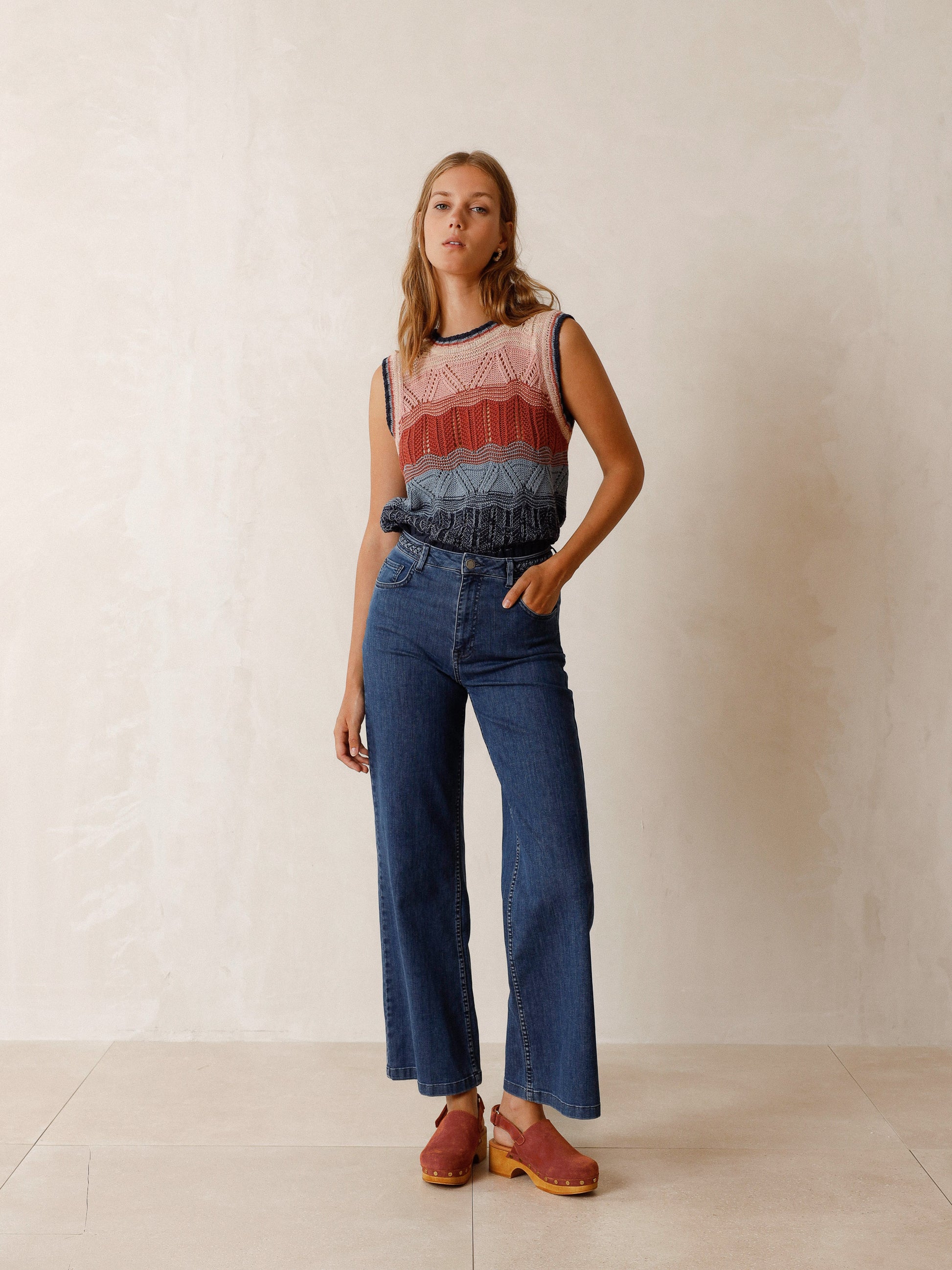 Plaited Belt Jeans