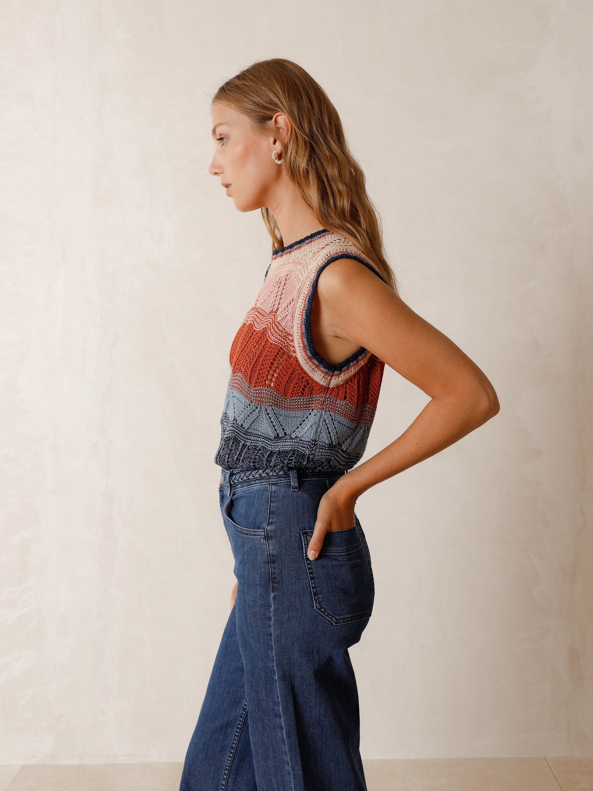Plaited Belt Jeans