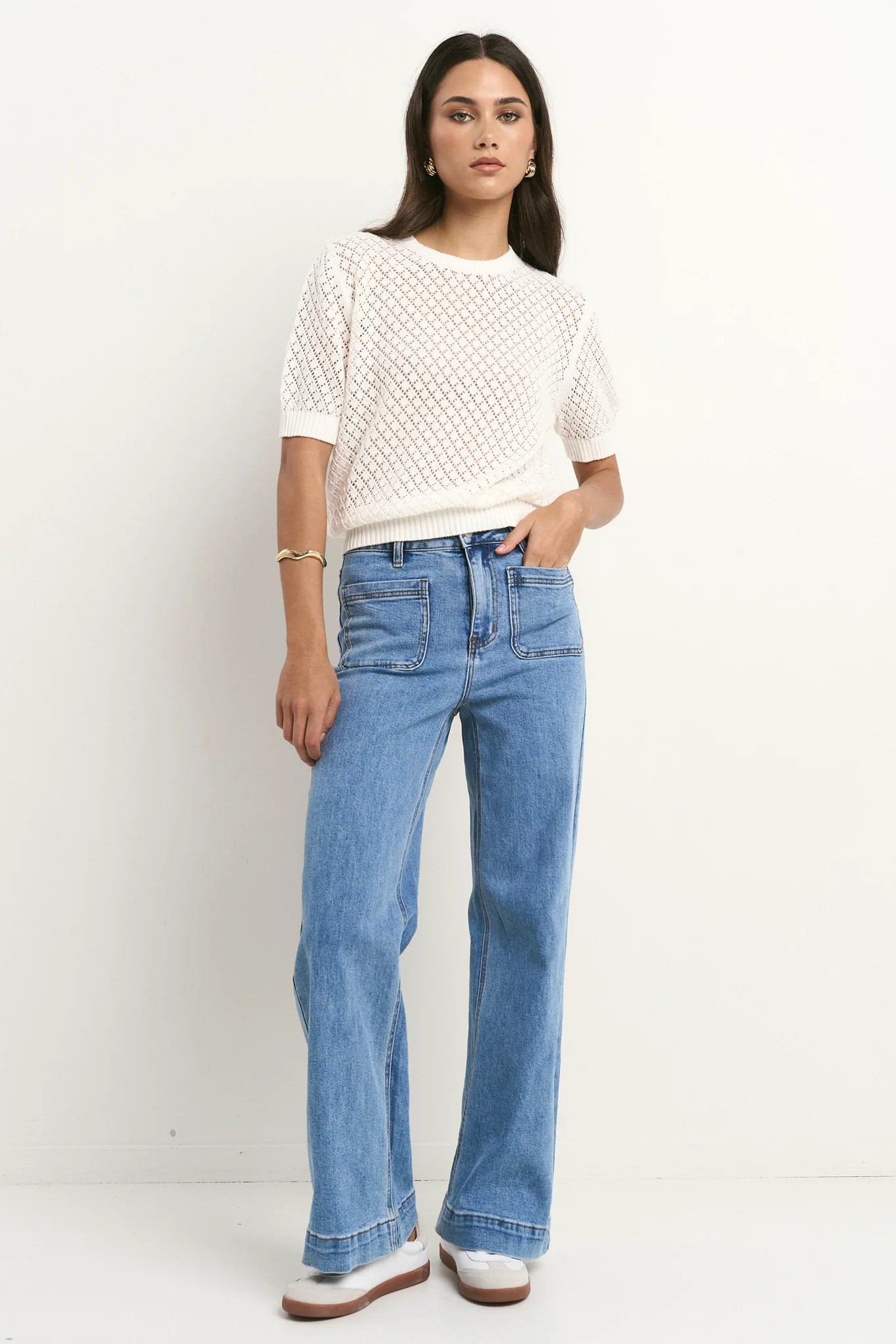 Dapple Ivory Boxy Knit  Ivy + Jack