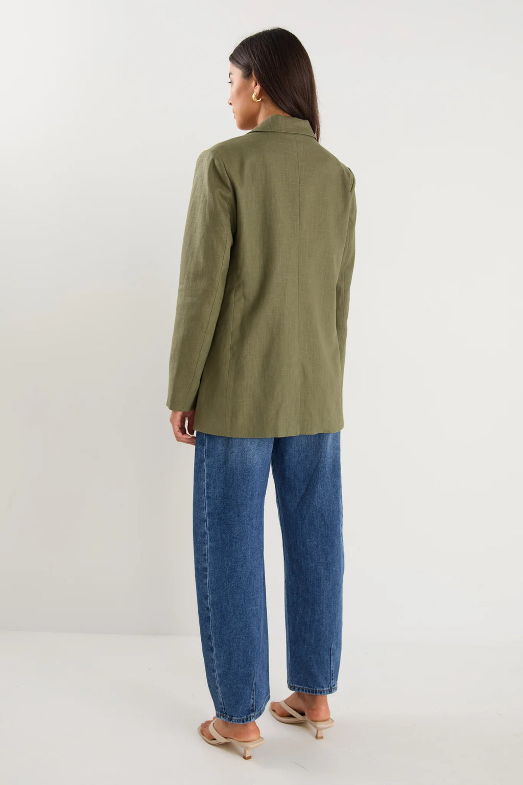 Dock Khaki Ramie Rolled Sleeve