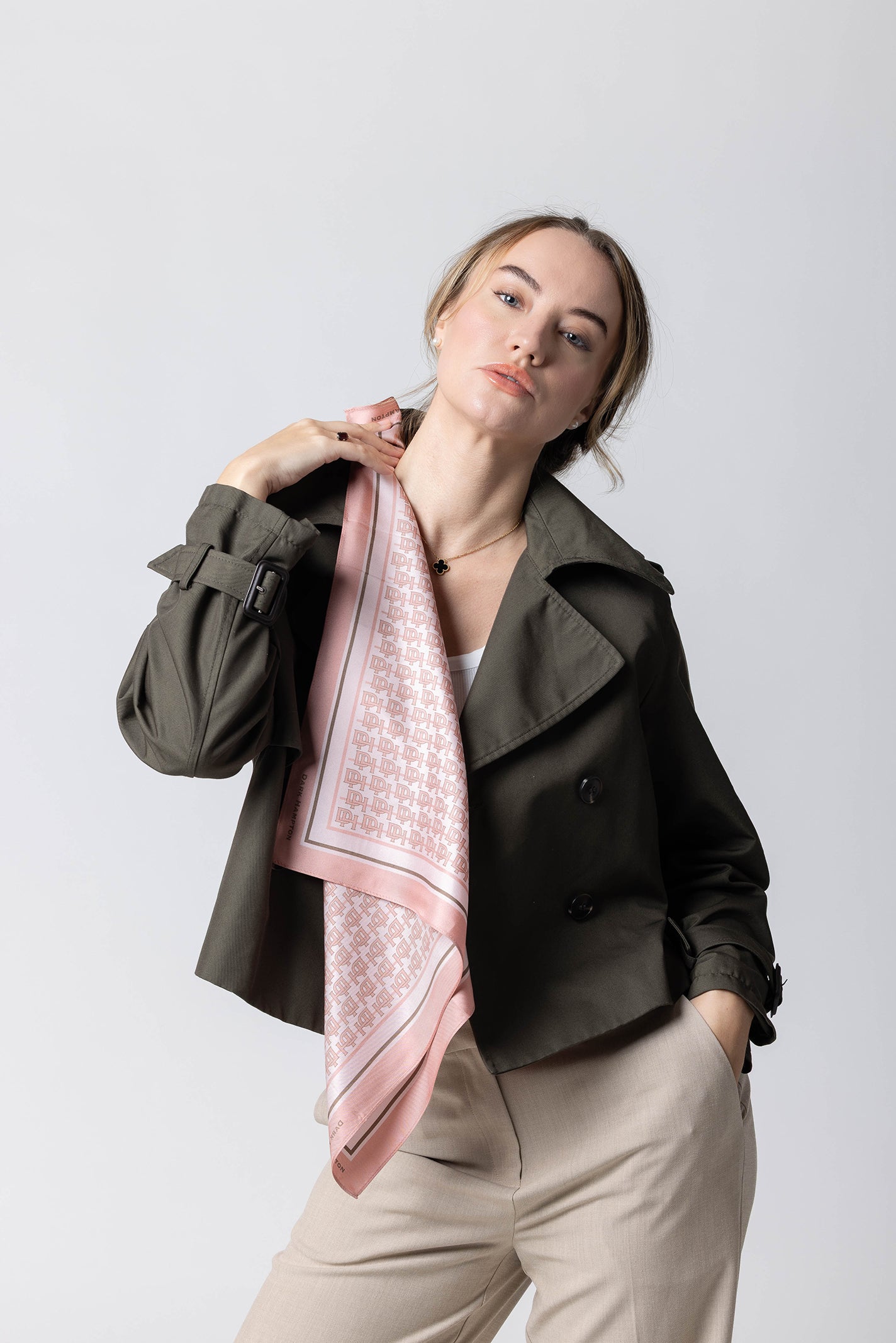Dark Hampton Silk Scarf Elwood