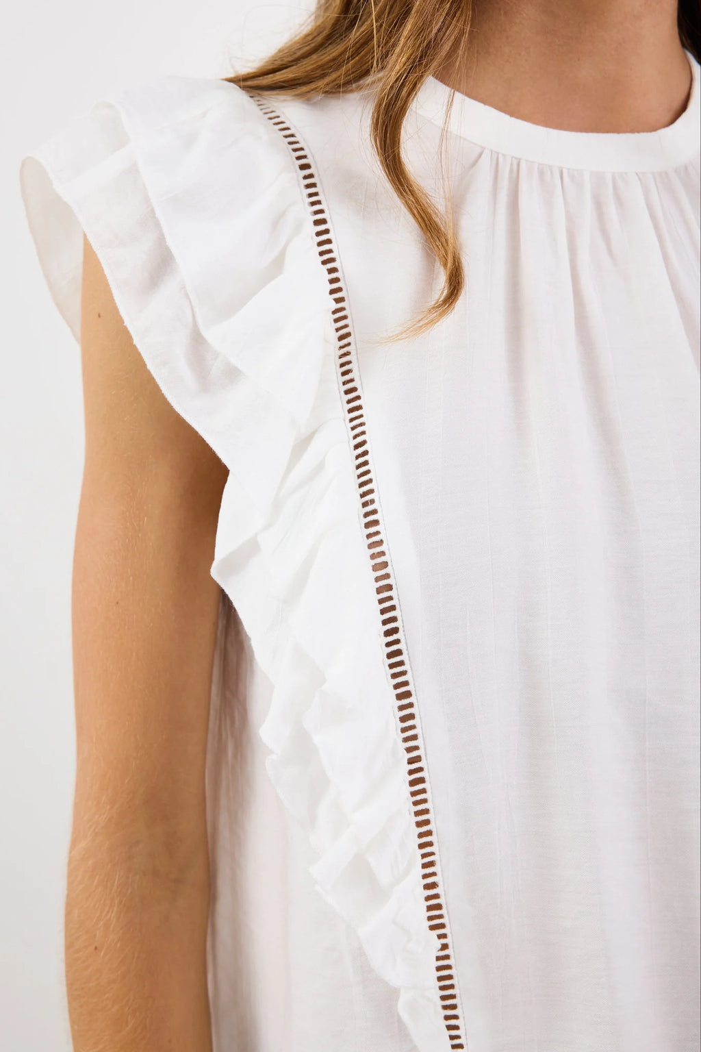 Exotic Sheer Frill Sleeve Top  Ivy+Jack