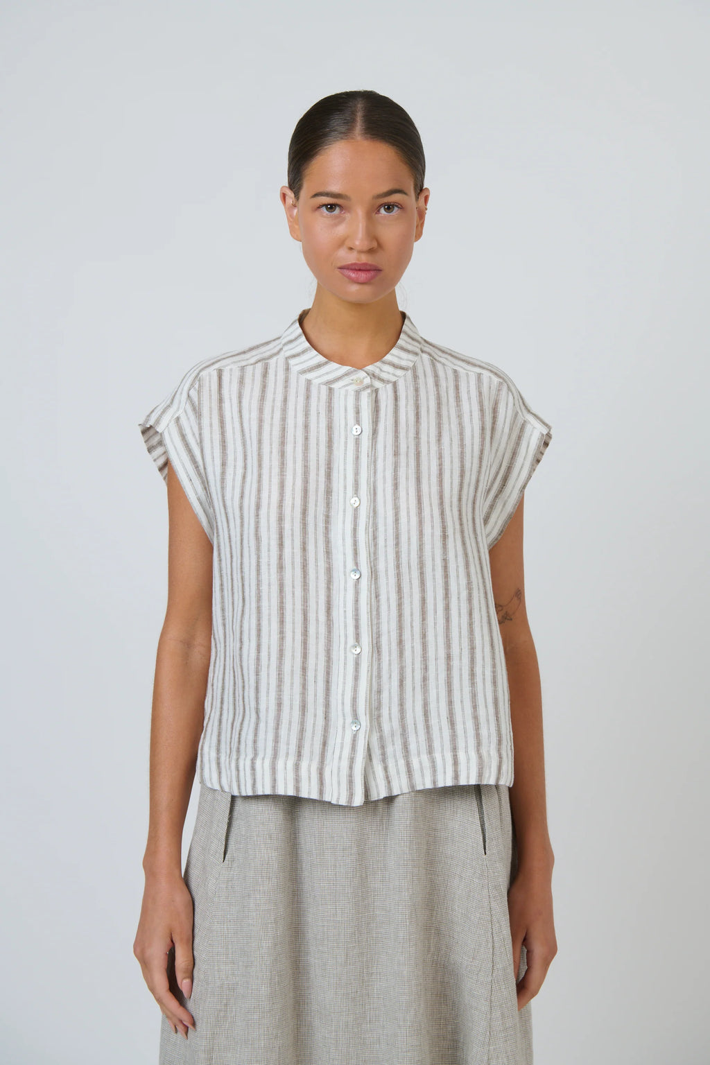 Travertine Linen Top - Naturals by O&J