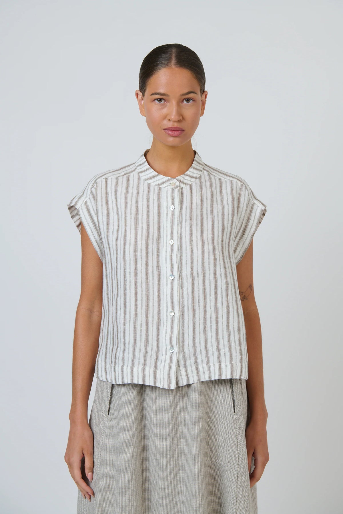 Travertine Linen Top - Naturals by O&J