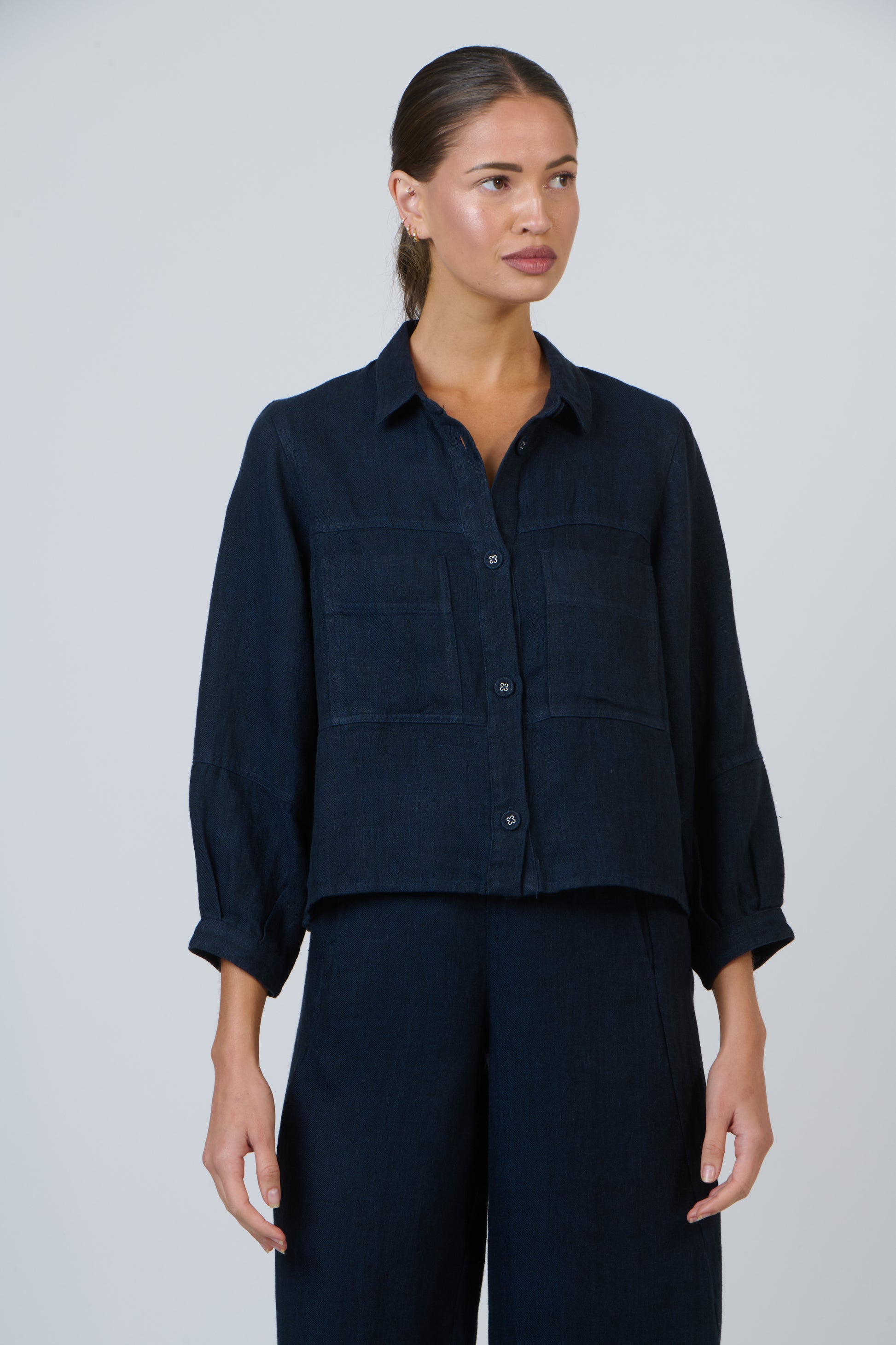 GA598  Linen Shirt Jacket Naturals