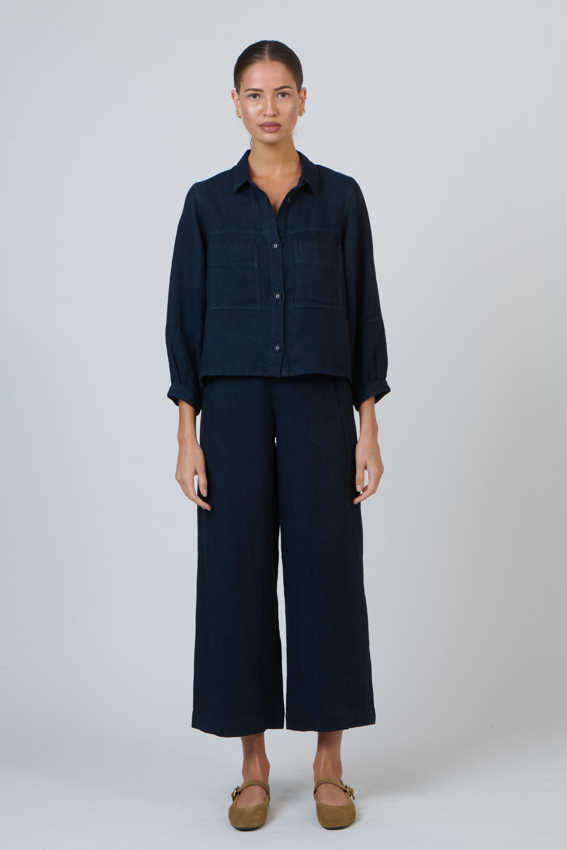 GA598  Linen Shirt Jacket Naturals