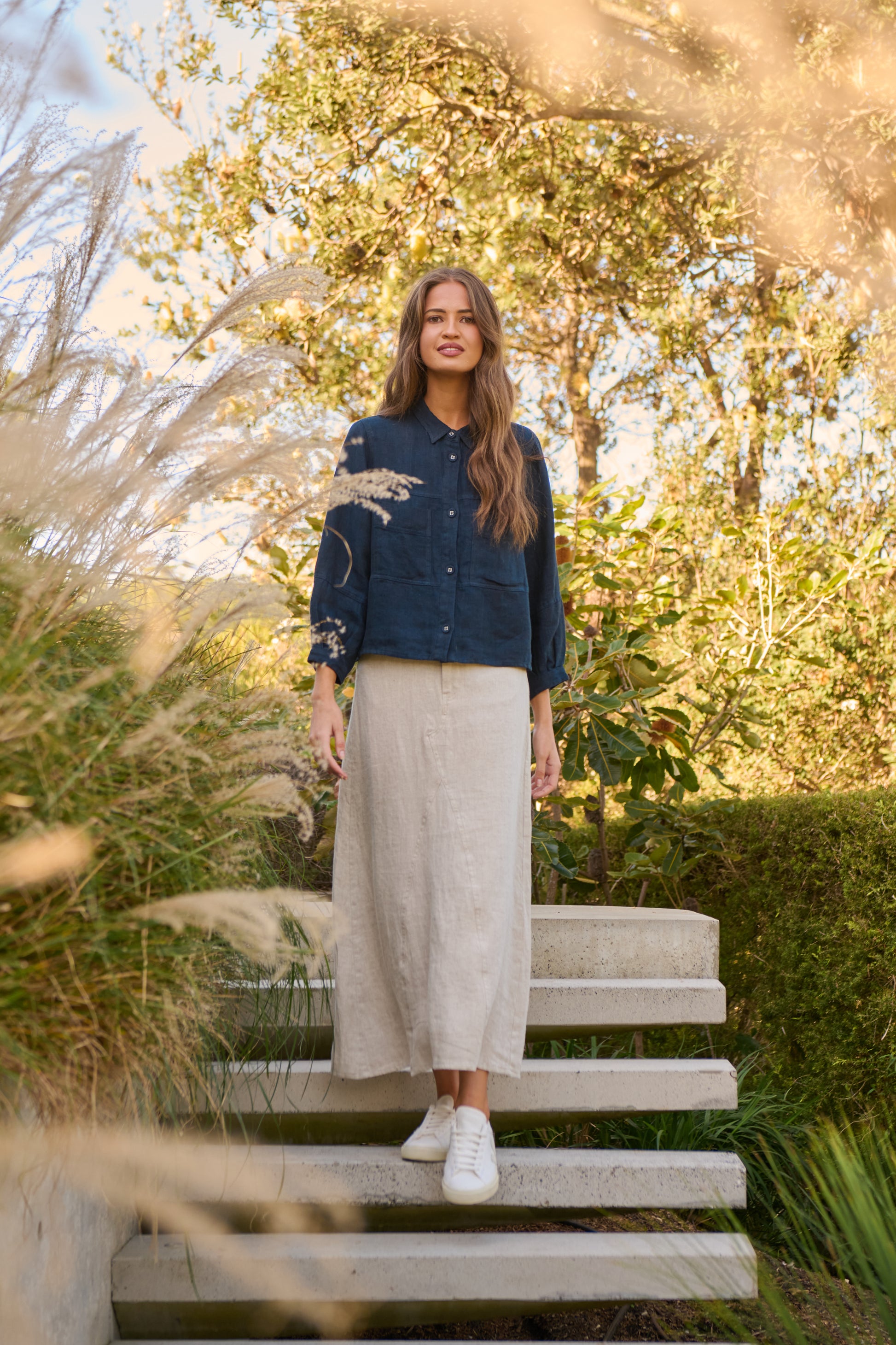 GA598  Linen Shirt Jacket Naturals