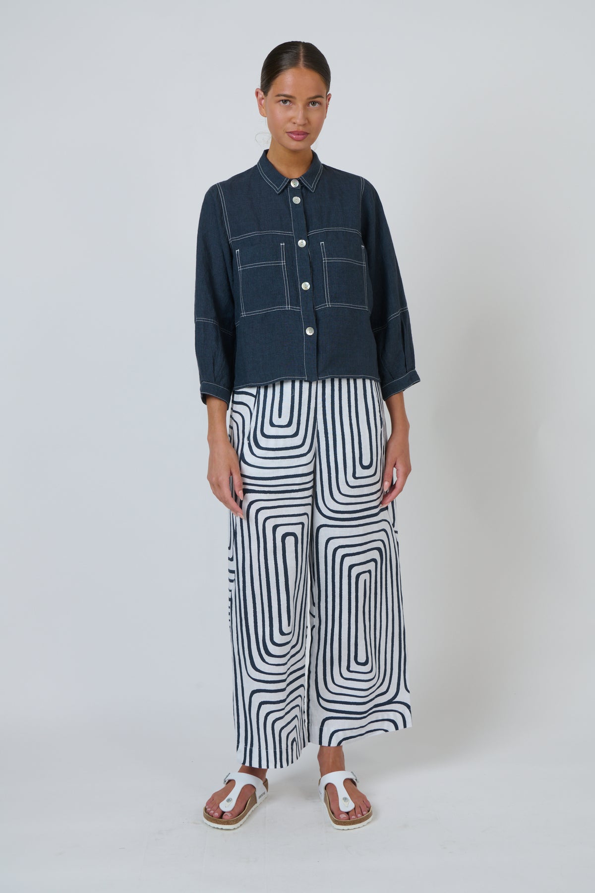 GA598 Linen Jacket - Naturals