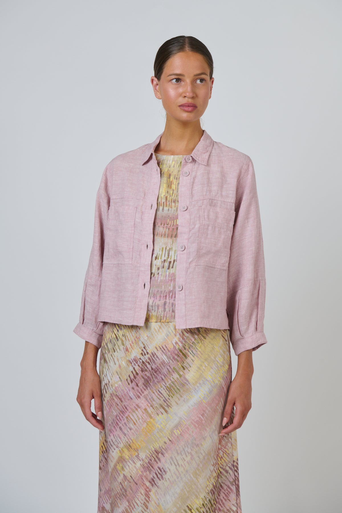 GA598 Linen Jacket Radish- Naturals