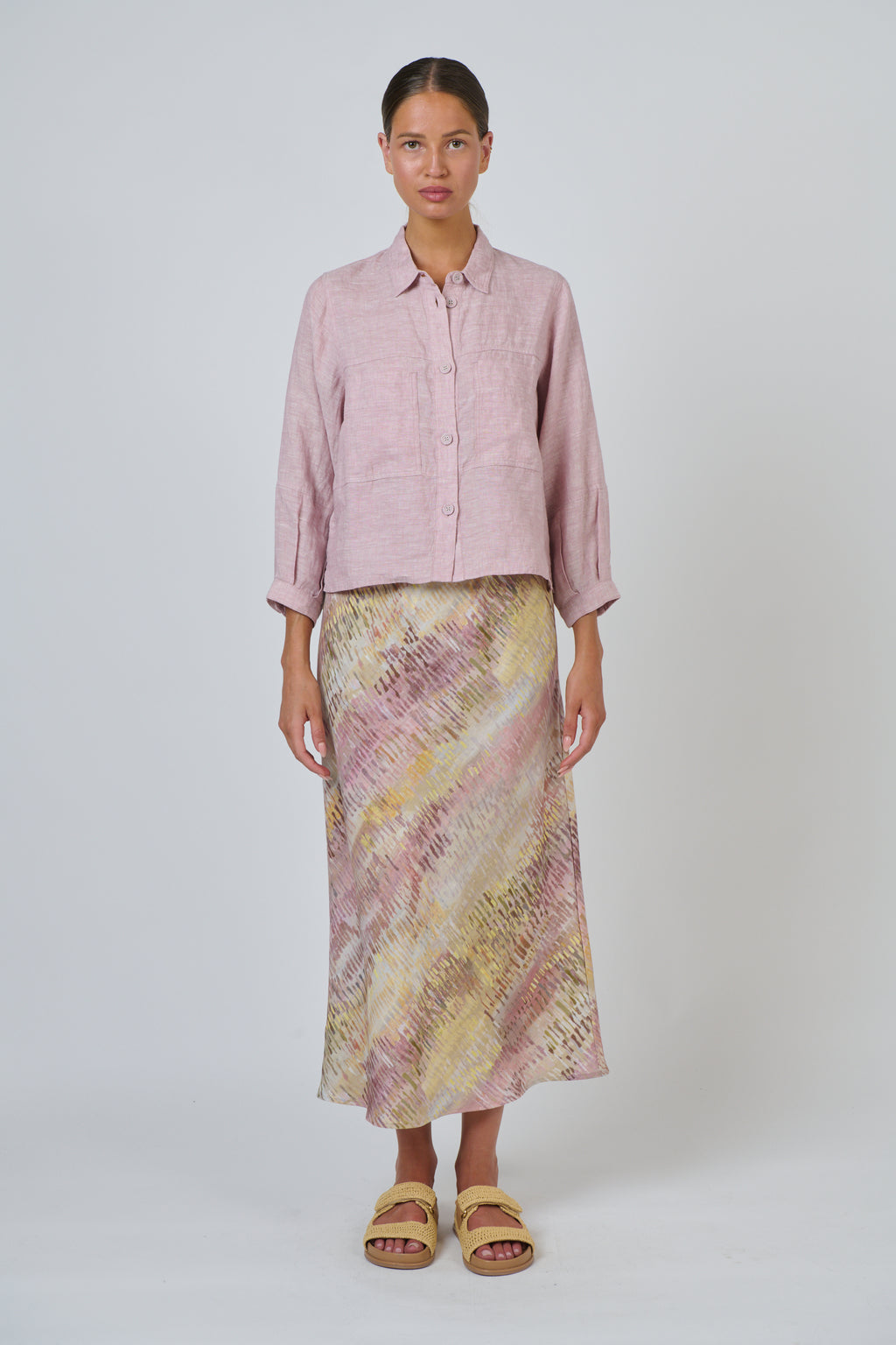 GA598 Linen Jacket Radish- Naturals