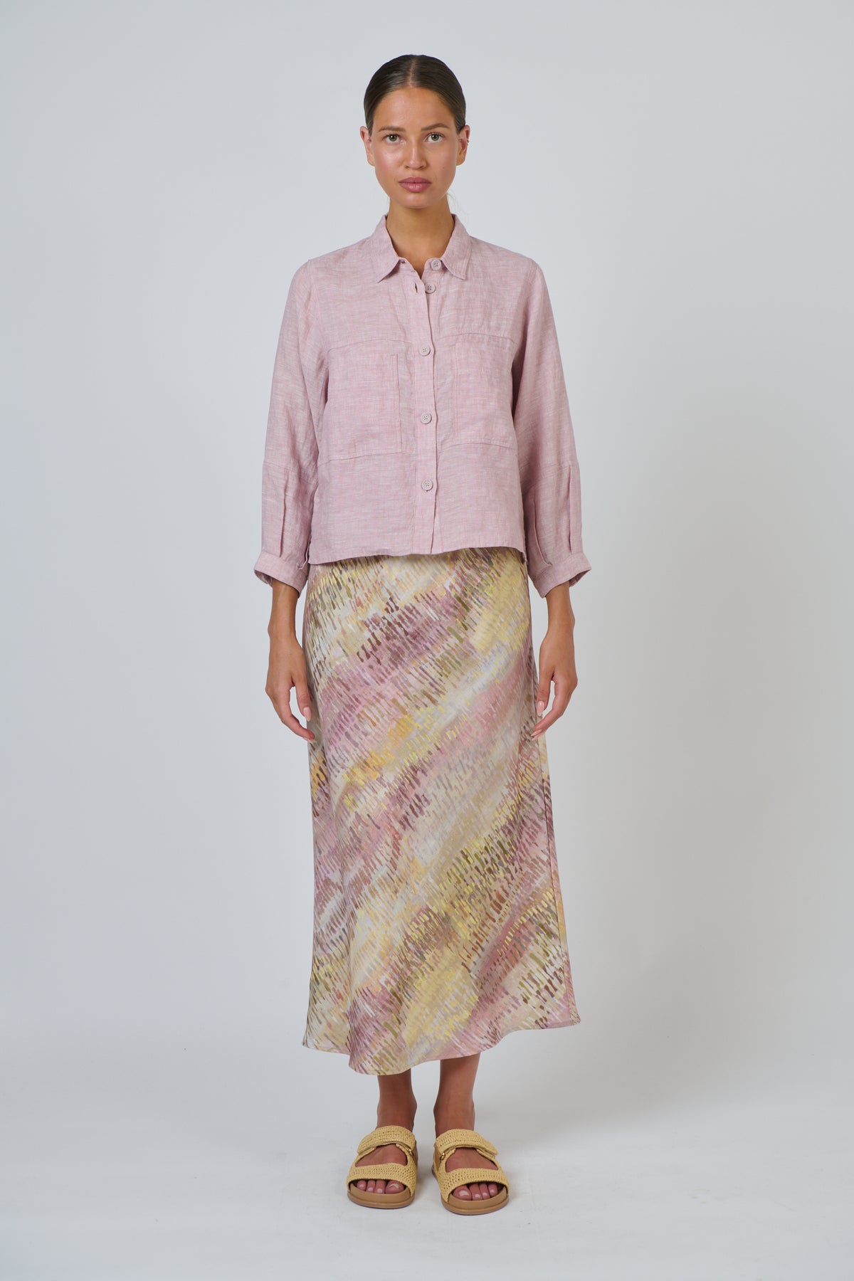 GA598 Linen Jacket Radish- Naturals