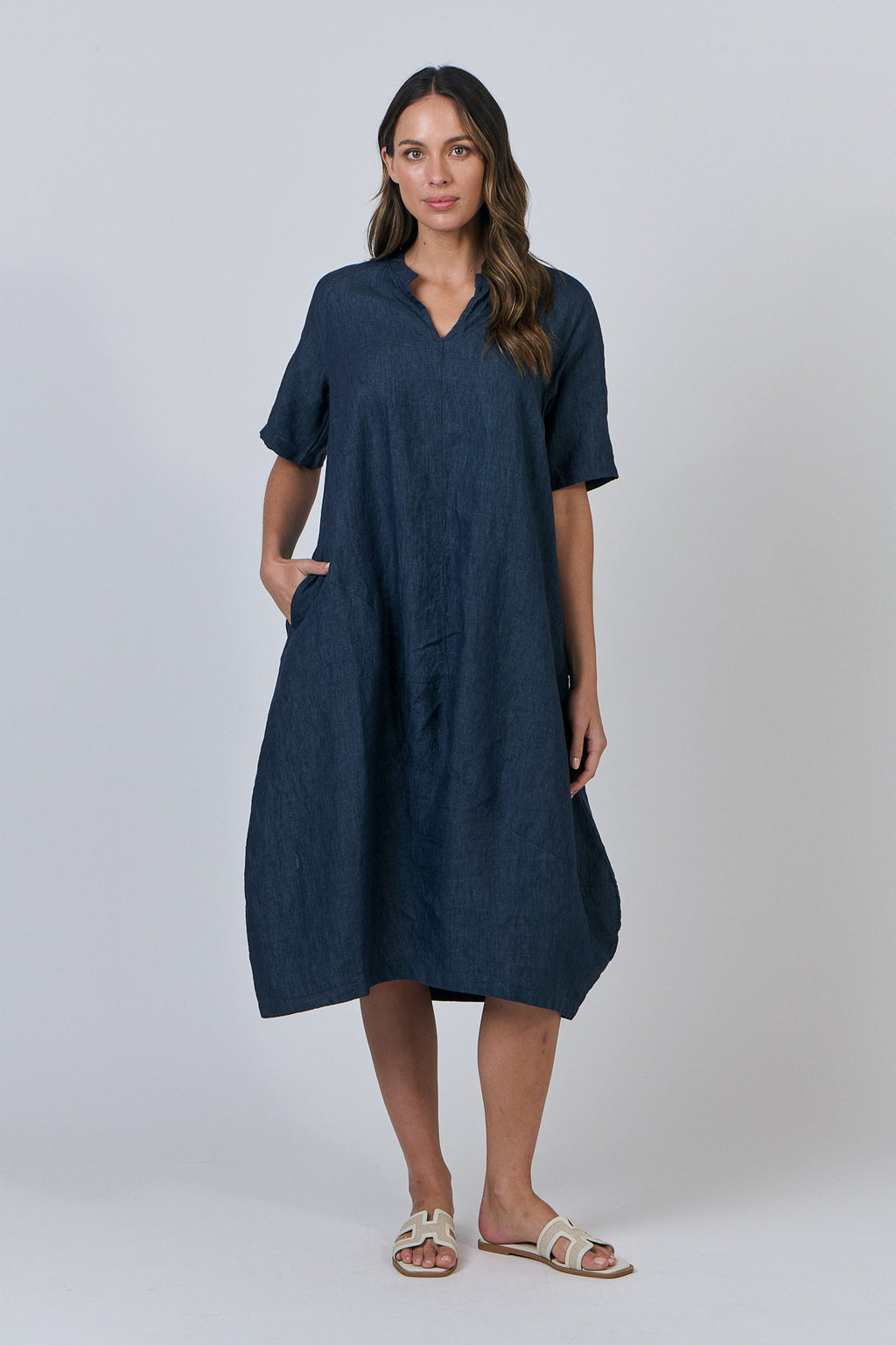 Janet dress in Dune or Poseidon  Naturals by  O&J