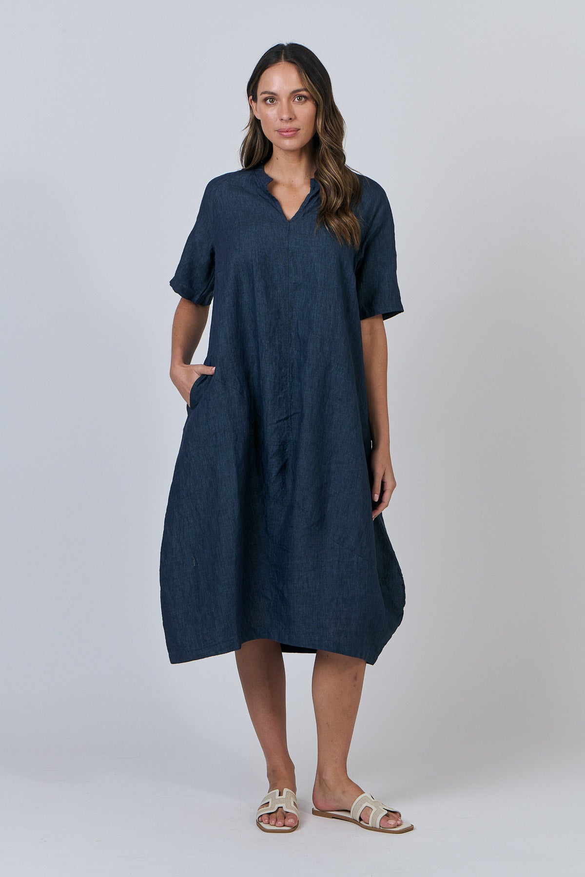 Janet dress in Dune or Poseidon  Naturals by  O&J