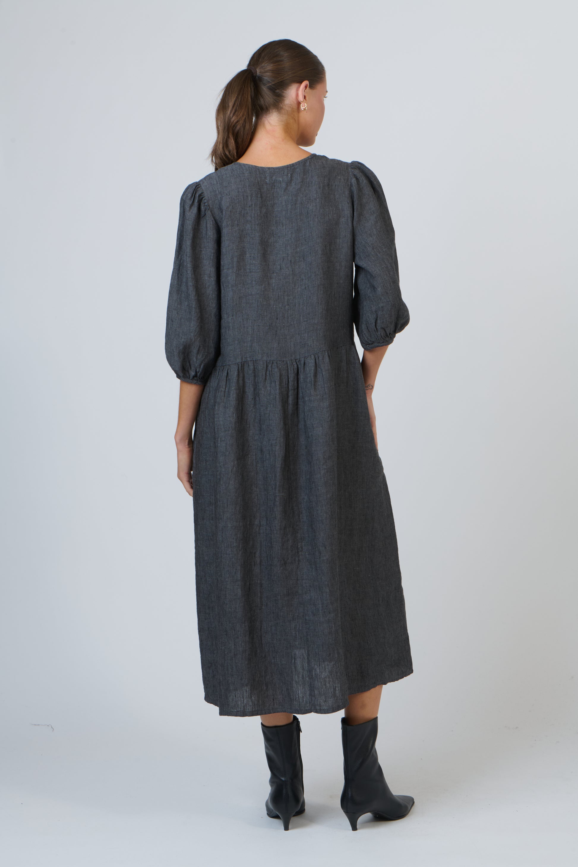 GA614  Linen Dress Naturals