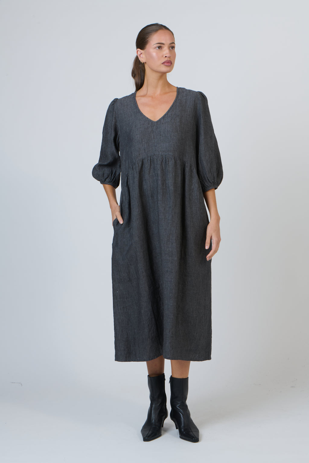 GA614MT Linen Dress Naturals