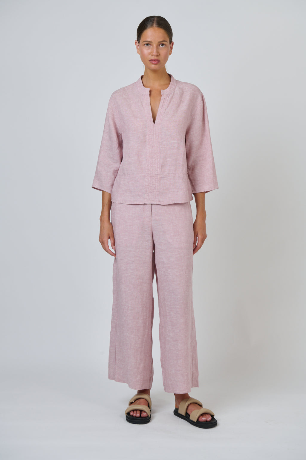GA698 Linen Pants Radish - Naturals