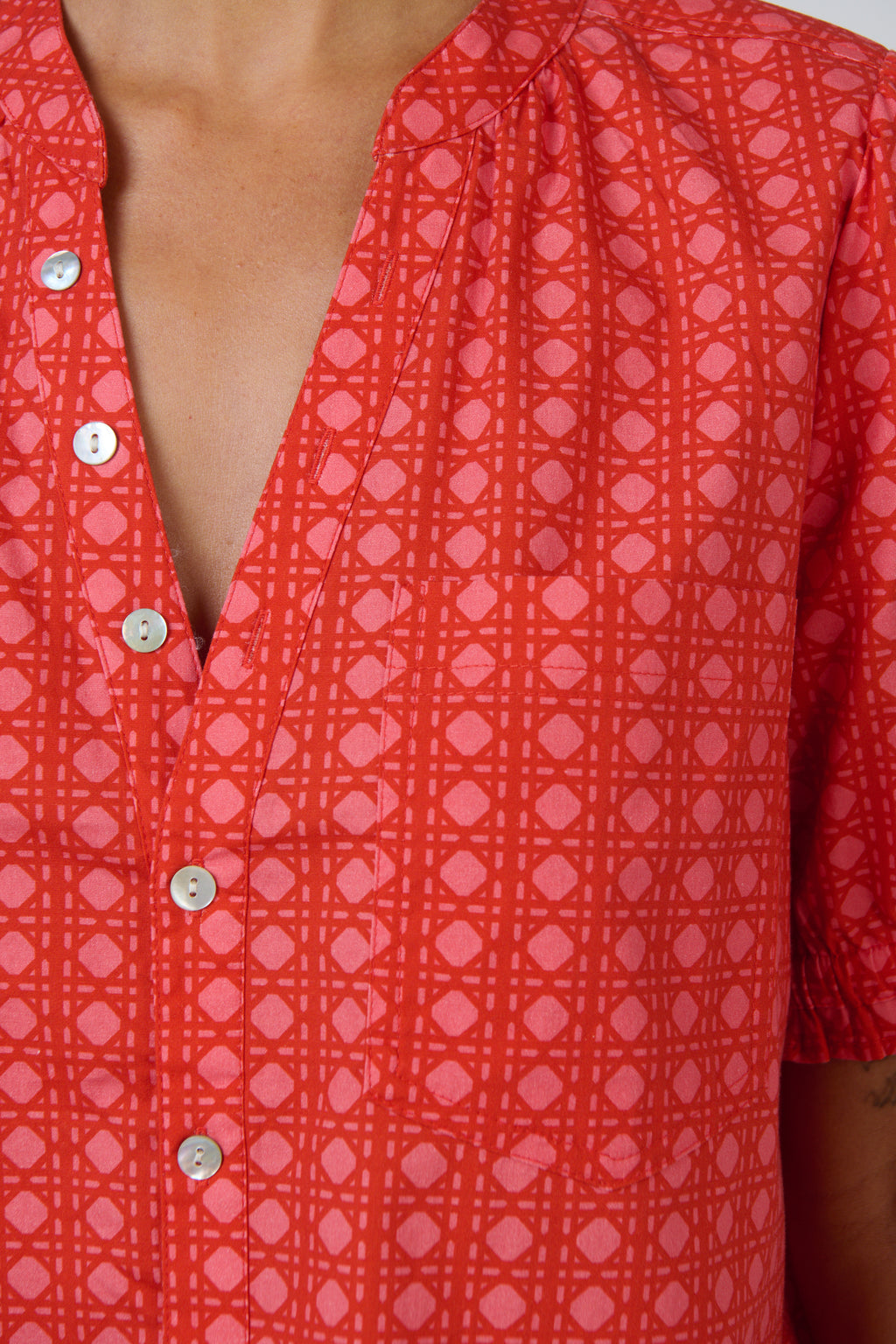 GA693 Poplin Top - Naturals