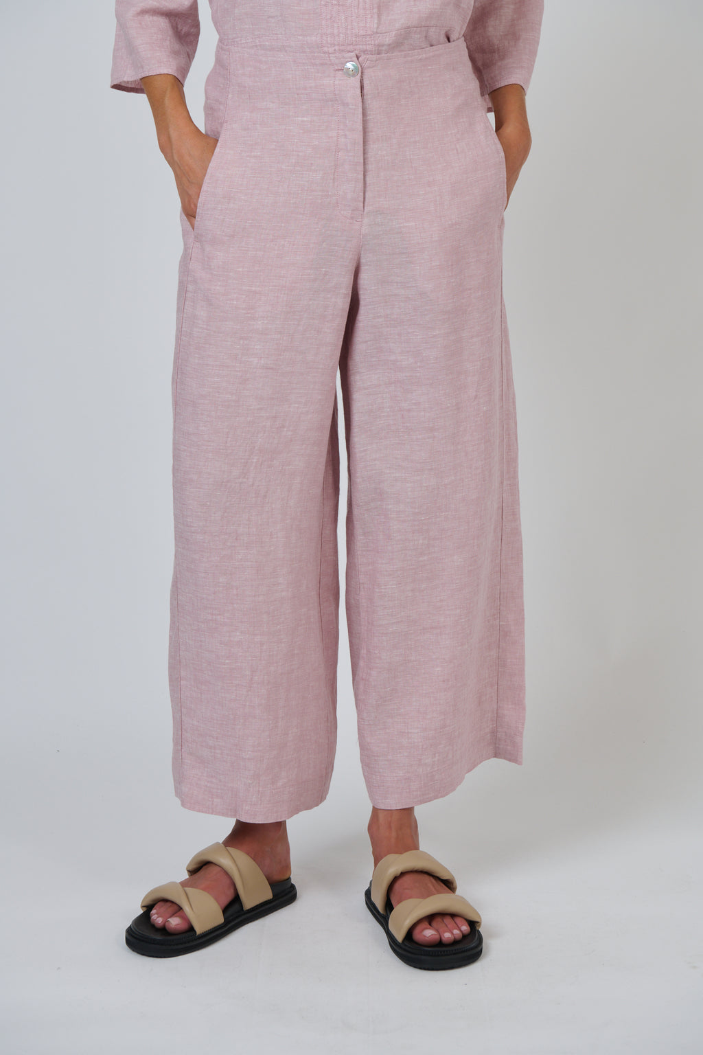 GA698 Linen Pants Radish - Naturals