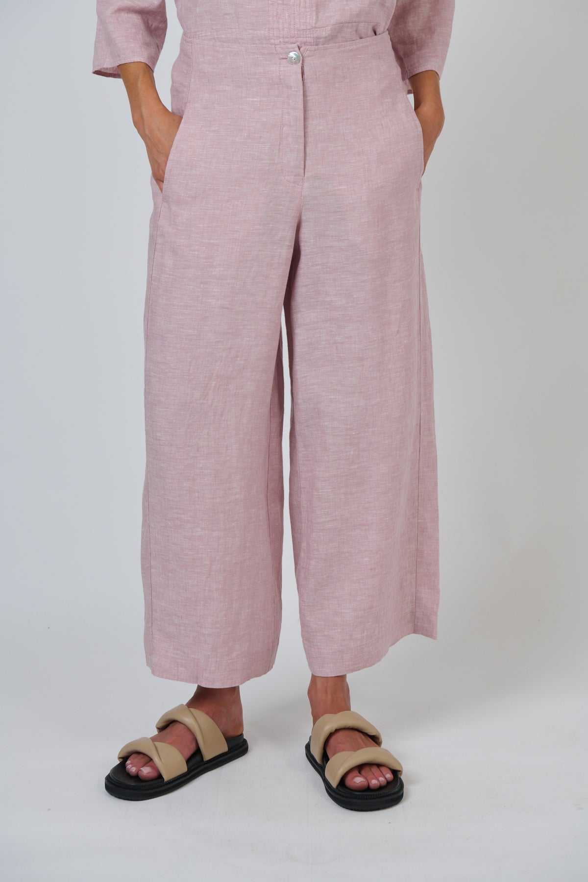 GA698 Linen Pants Radish - Naturals