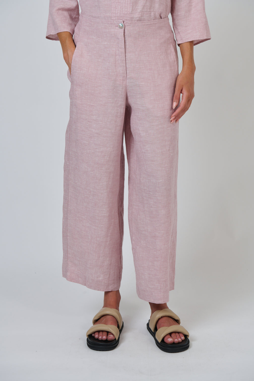 GA698 Linen Pants Radish - Naturals