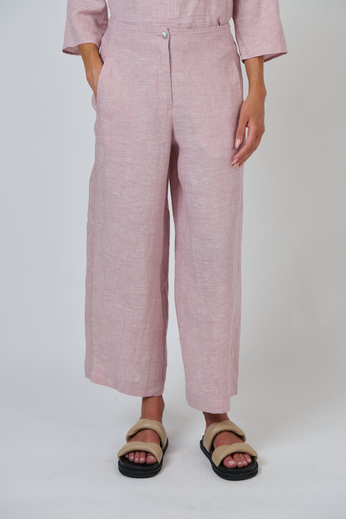 GA698 Linen Pants Radish - Naturals
