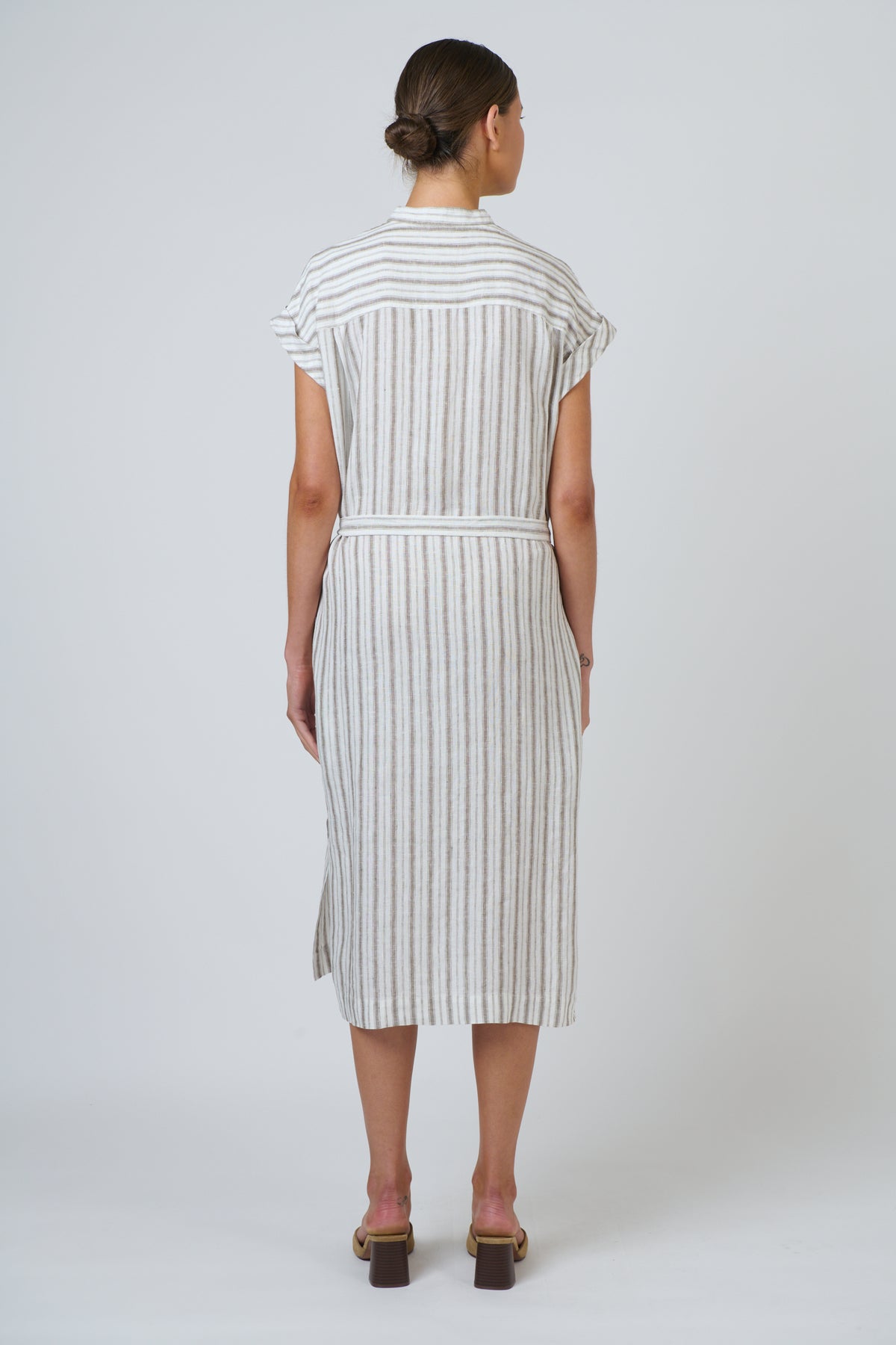 GA701 Linen Dress Travertine- Naturals