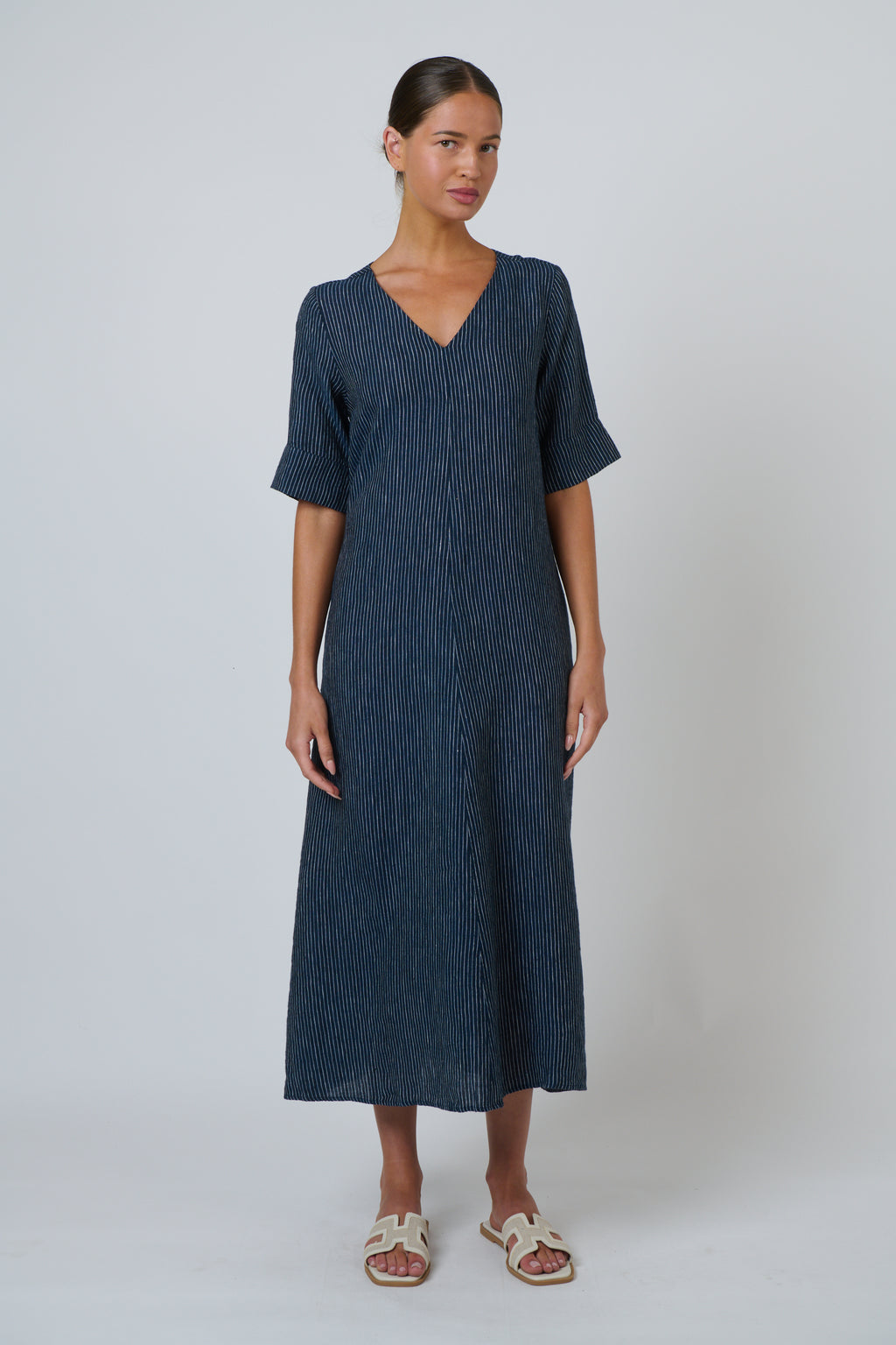 GA707 Linen Dress streamline - Naturals