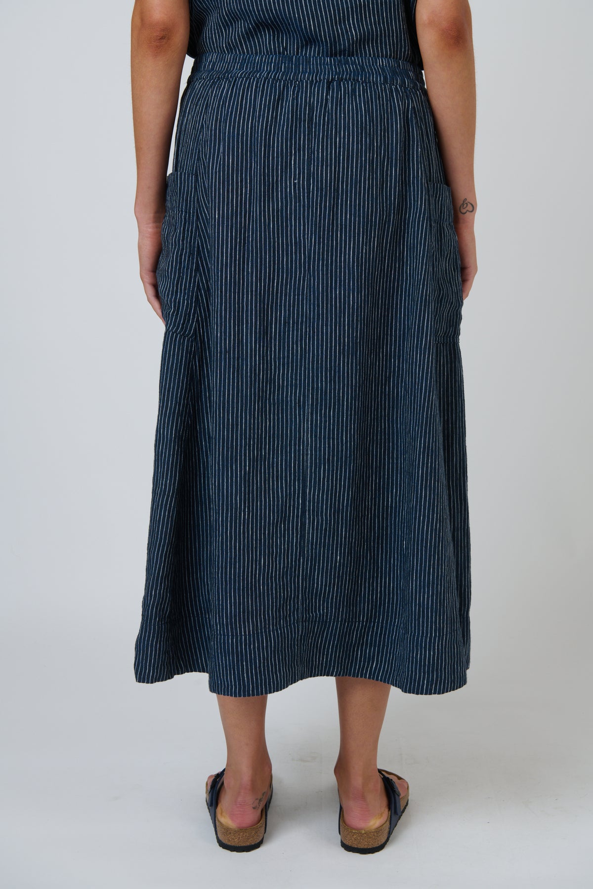 GA709 Linen Skirt Streamlined - Naturals