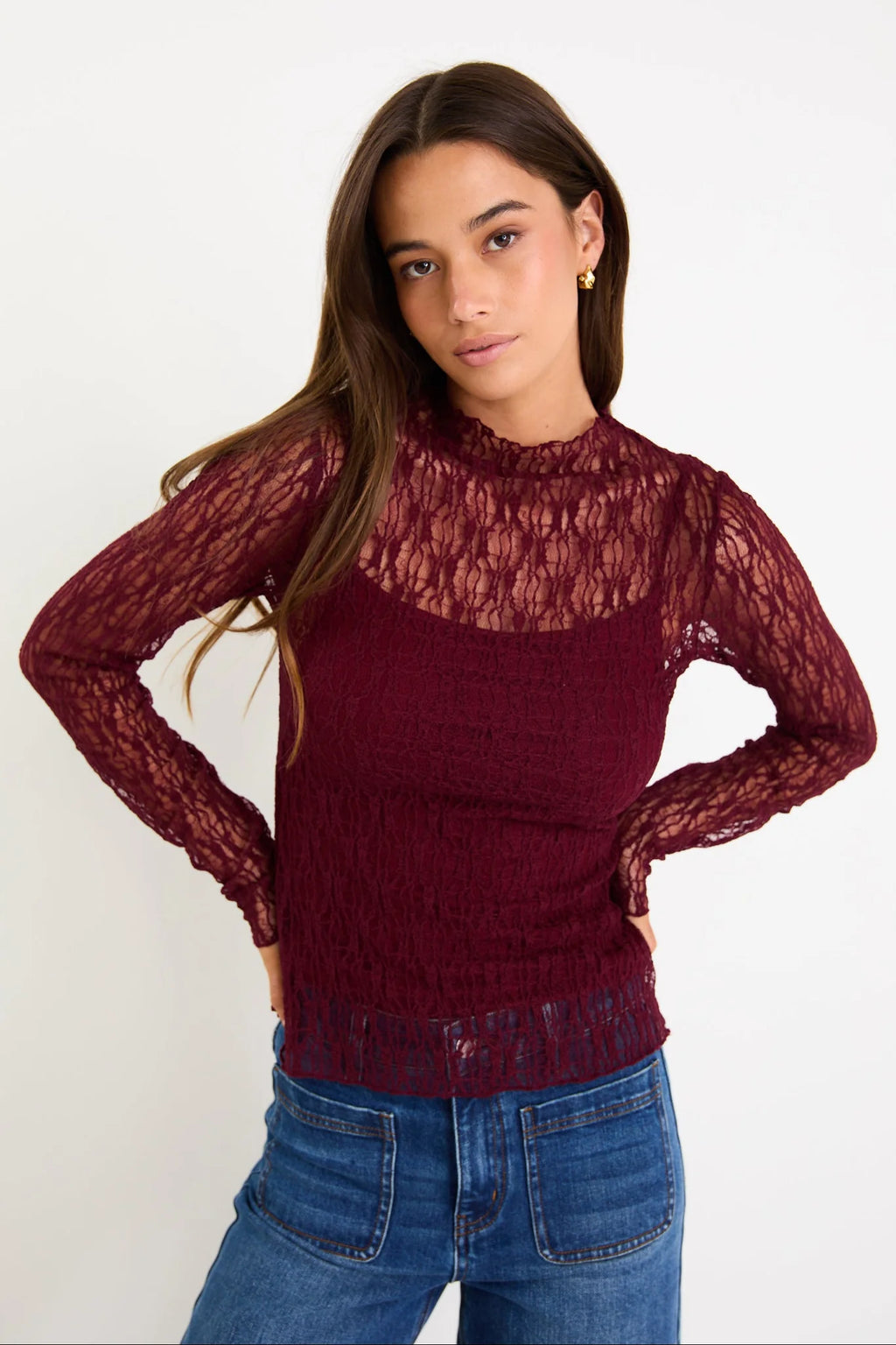 Giving Lace Long Sleeve Top