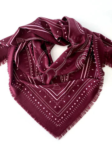 The Hadfield Wool + Silk Scarf. Dark Hampton