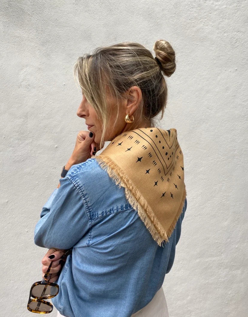 The Holden Wool + Silk Scarf. Dark Hampton