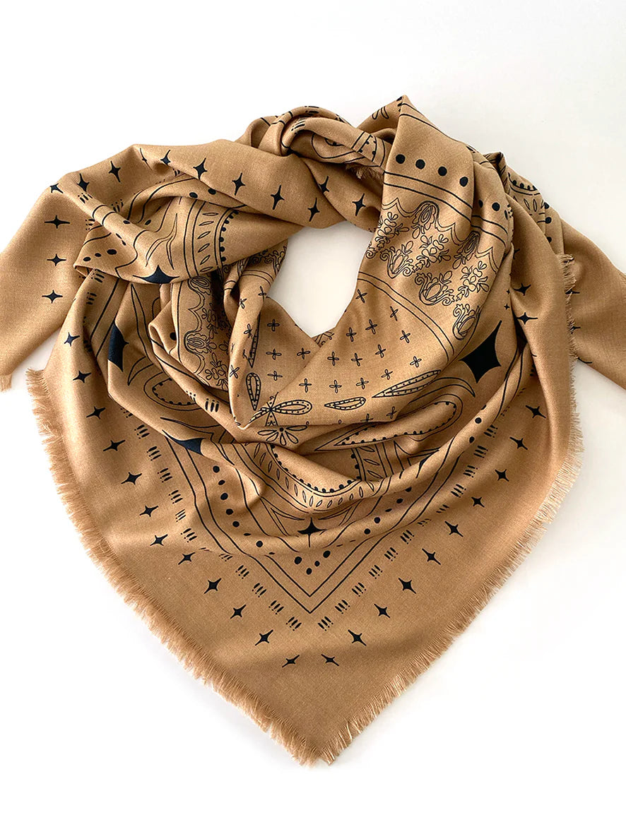 The Holden Wool + Silk Scarf. Dark Hampton