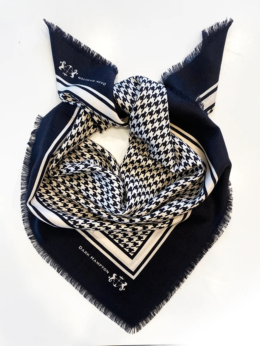 The Hunter Petite Wool + Silk Scarf. Dark Hampton