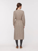 Bicolour Checked Midi Dress