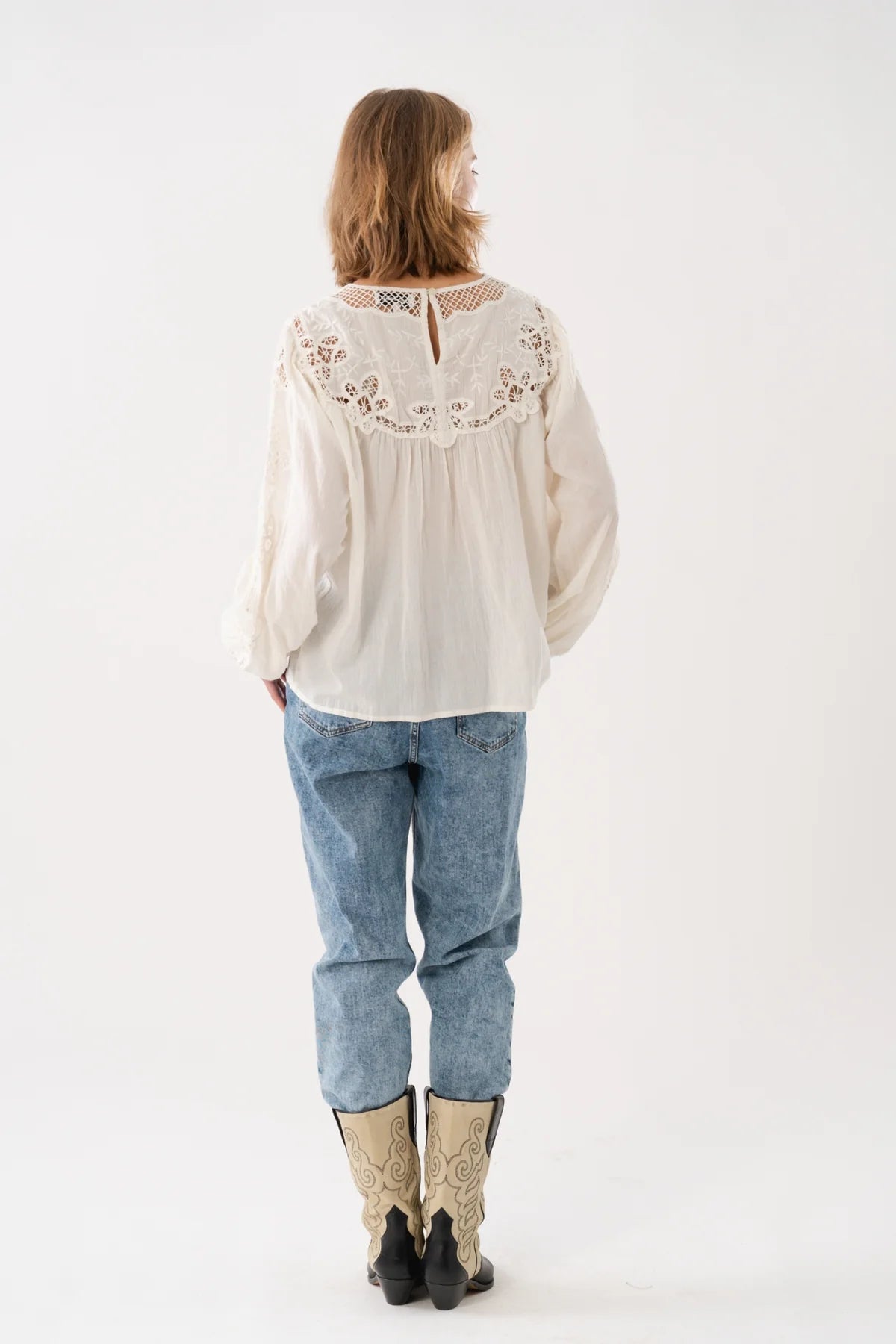 May Blouse in Creme