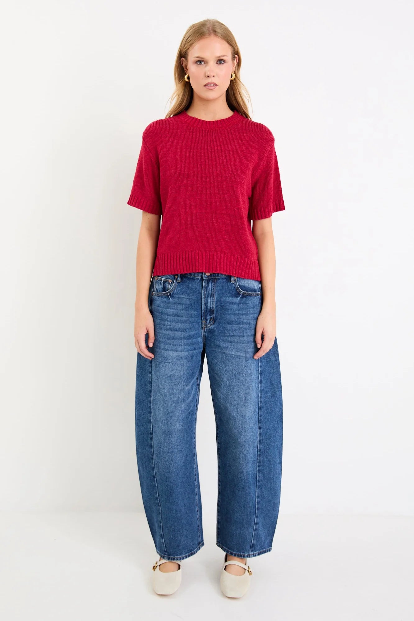 Loveable Cherry Tape Yarn Knit  By Rosa