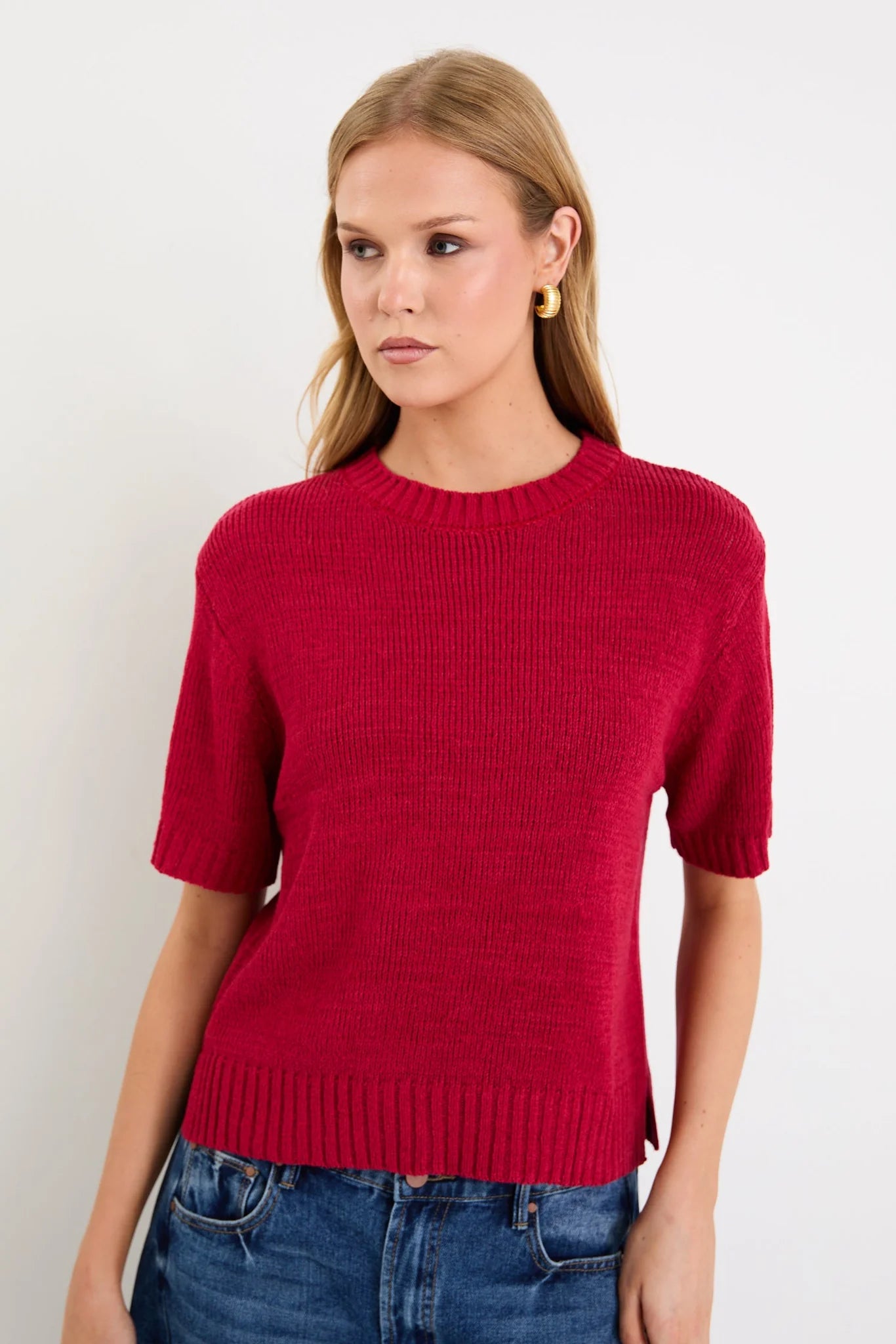 Loveable Cherry Tape Yarn Knit  By Rosa