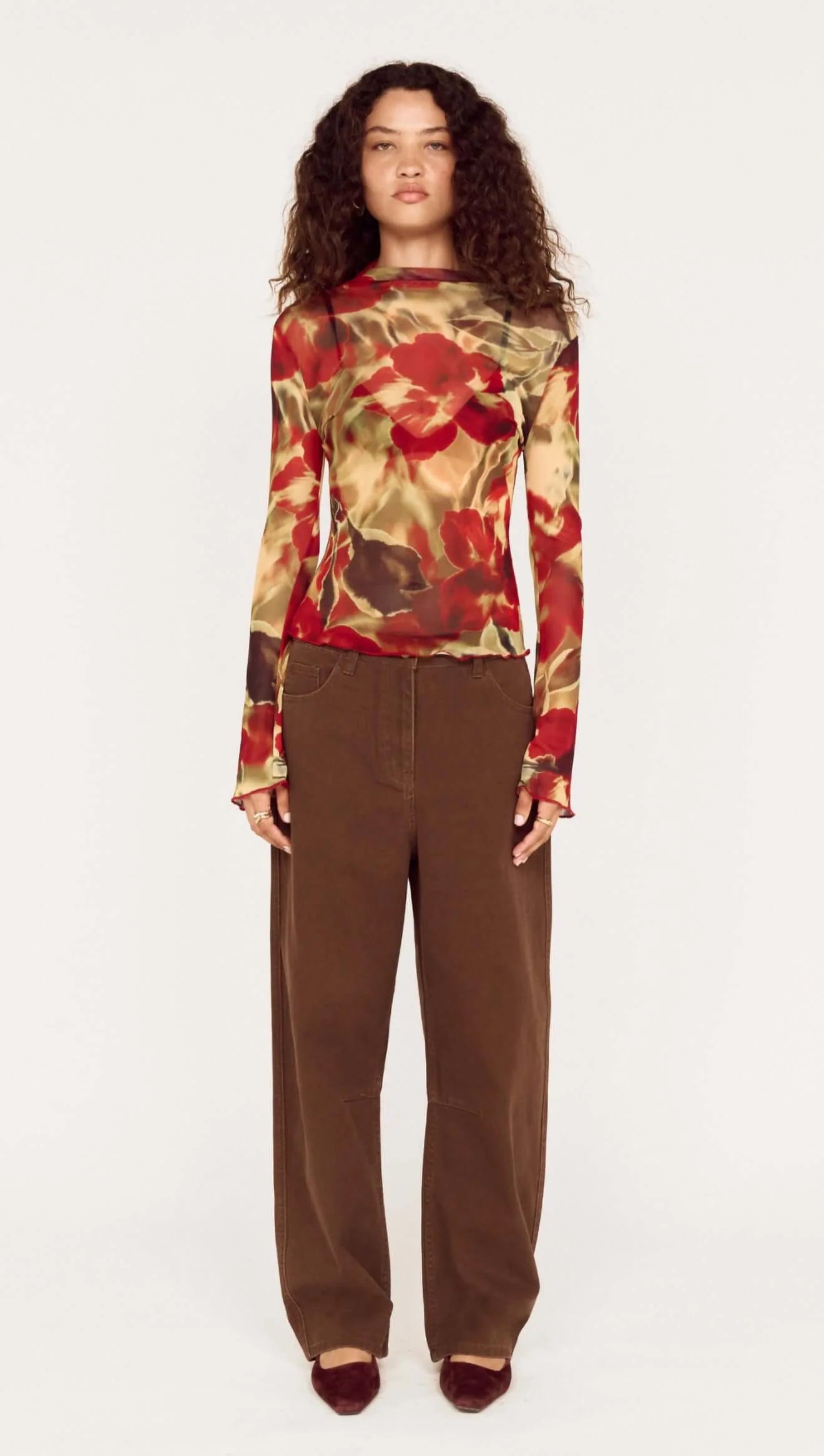 Kiara Barrel Leg Denim. Mink Pink
