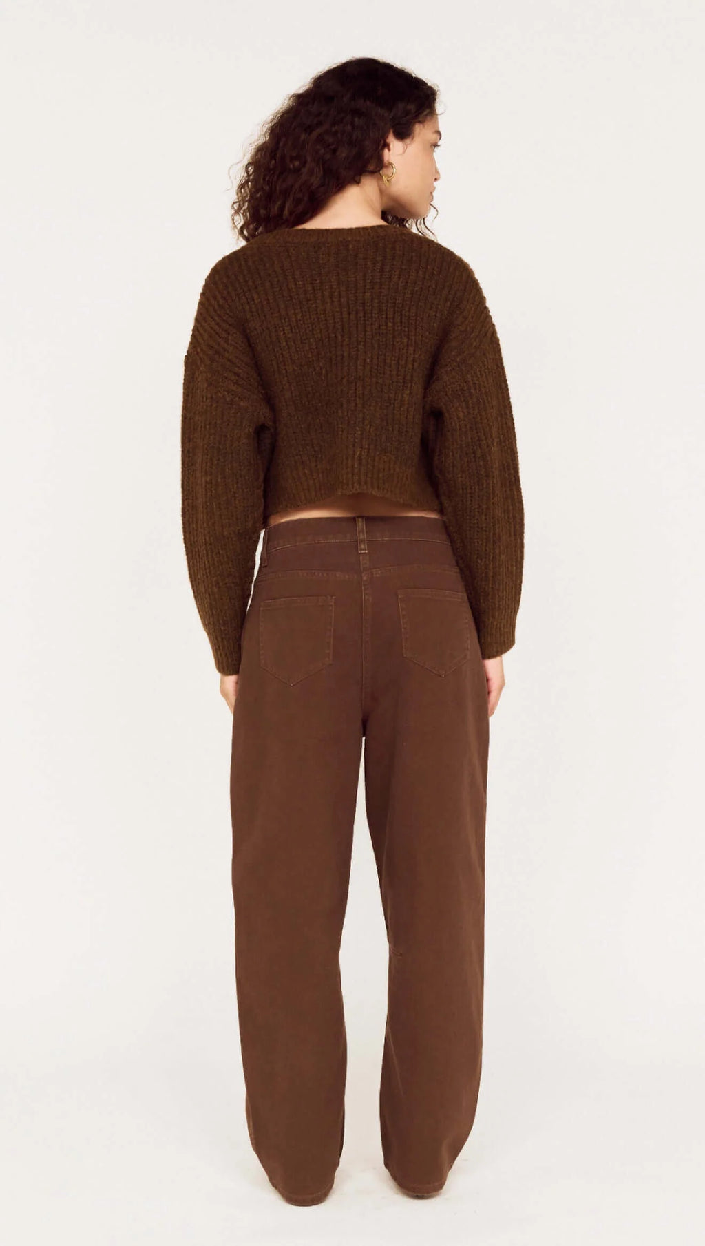 Kiara Barrel Leg Denim. Mink Pink