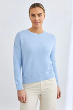 Eloise Rib Crew in Cloud Blue