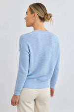 Eloise Rib Crew in Cloud Blue