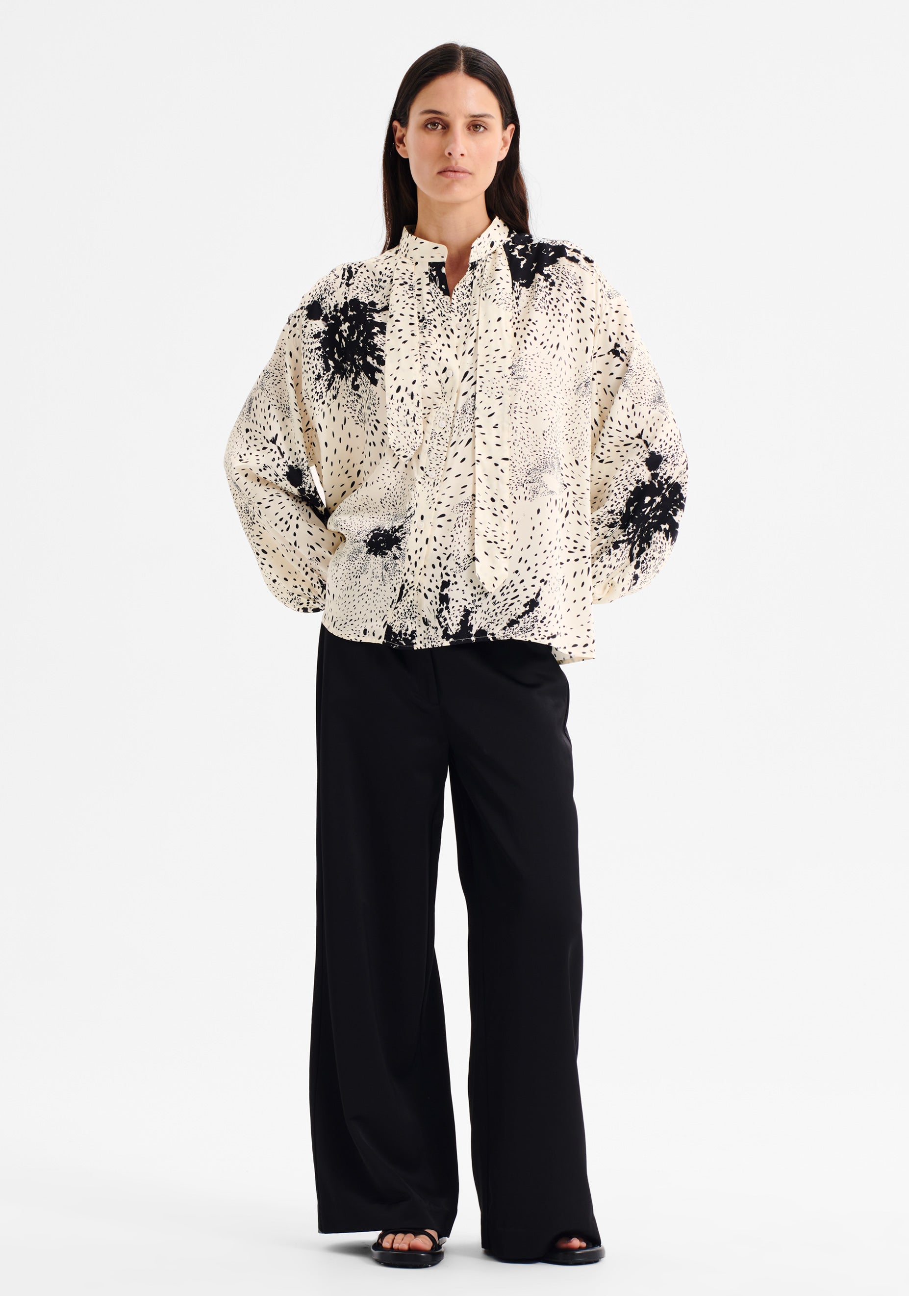 Florian Swing Shirt Ecru Print Morrison