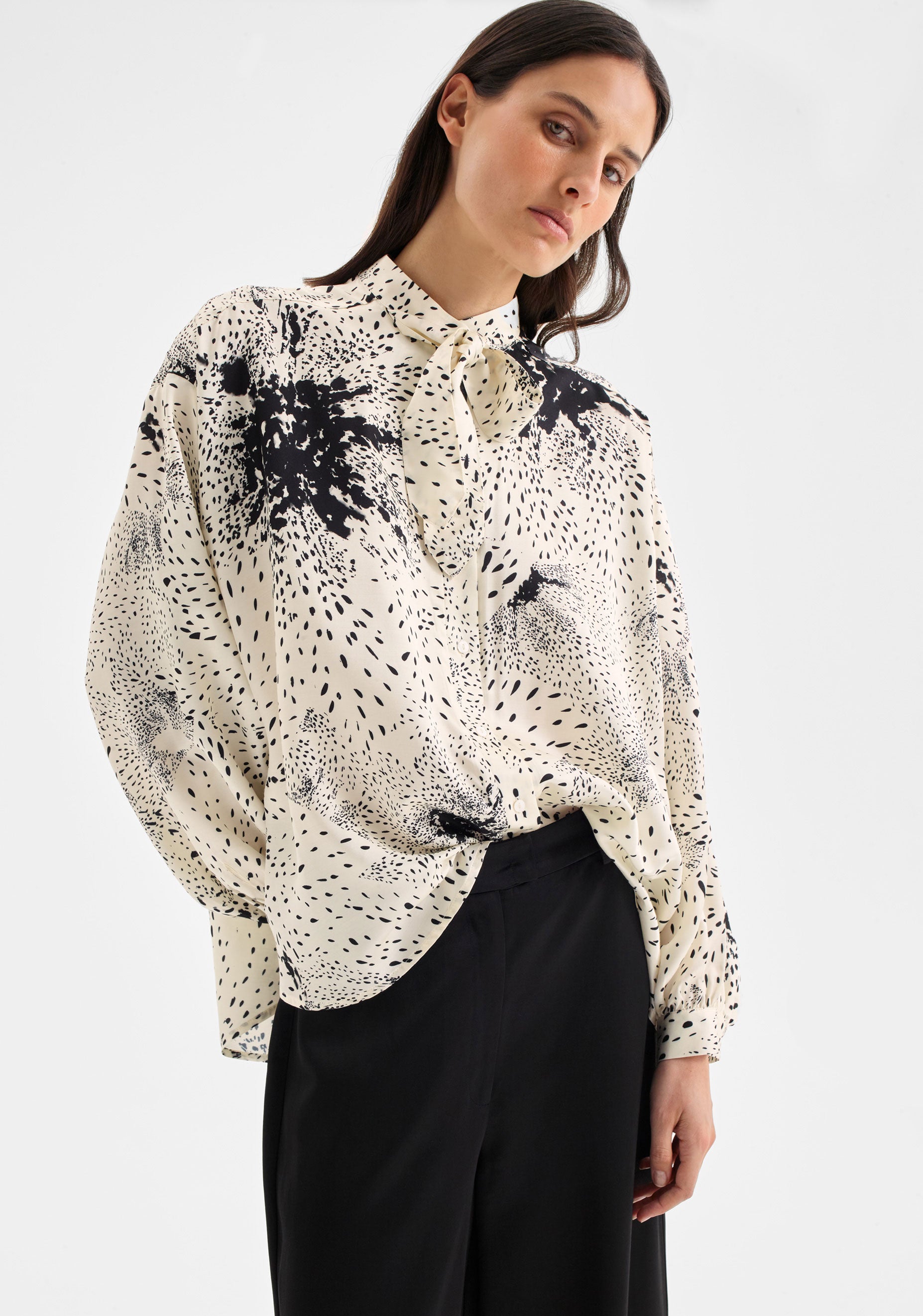 Florian Swing Shirt Ecru Print Morrison