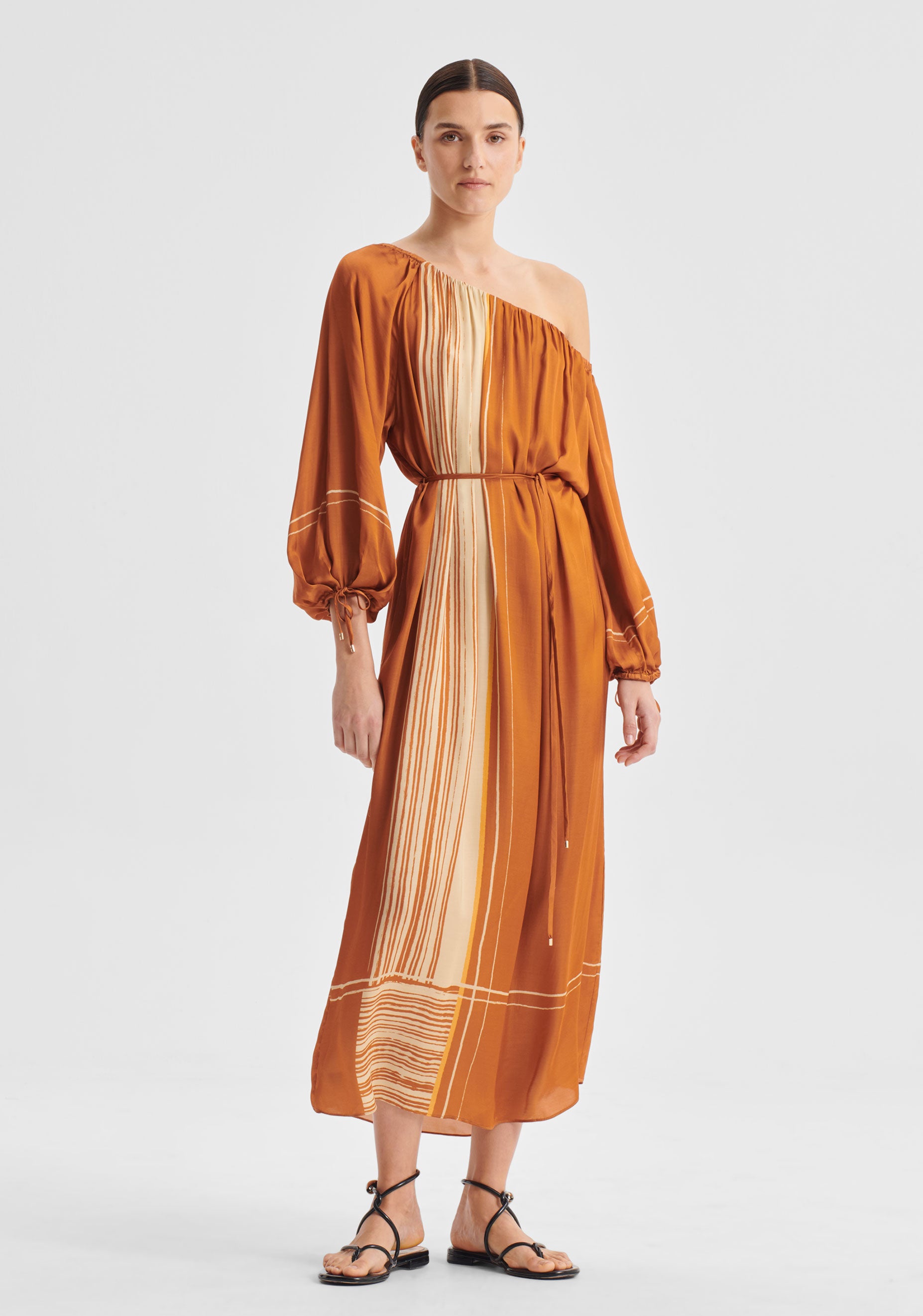 Aries One Shoulder Dress Spice