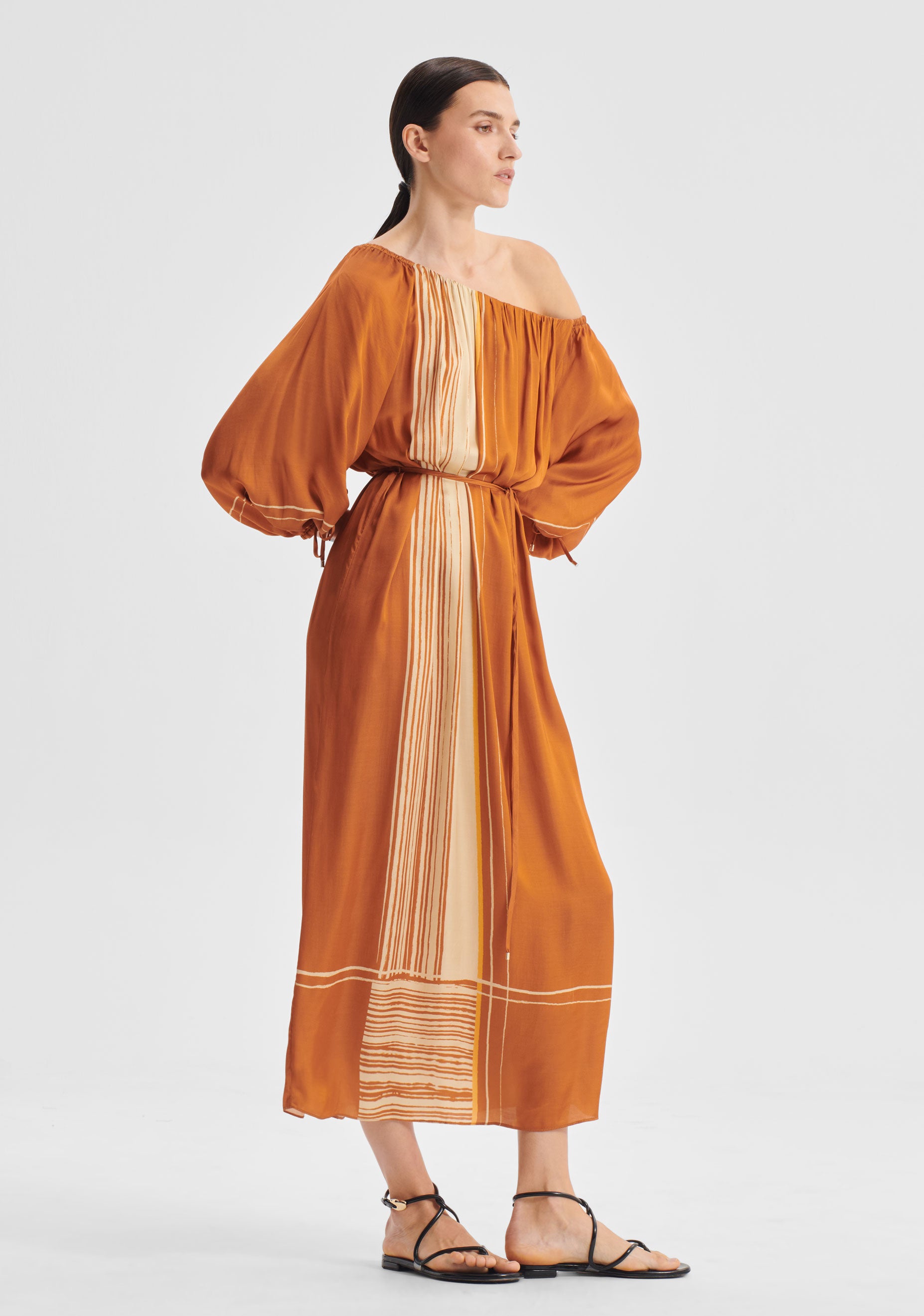 Aries One Shoulder Dress Spice