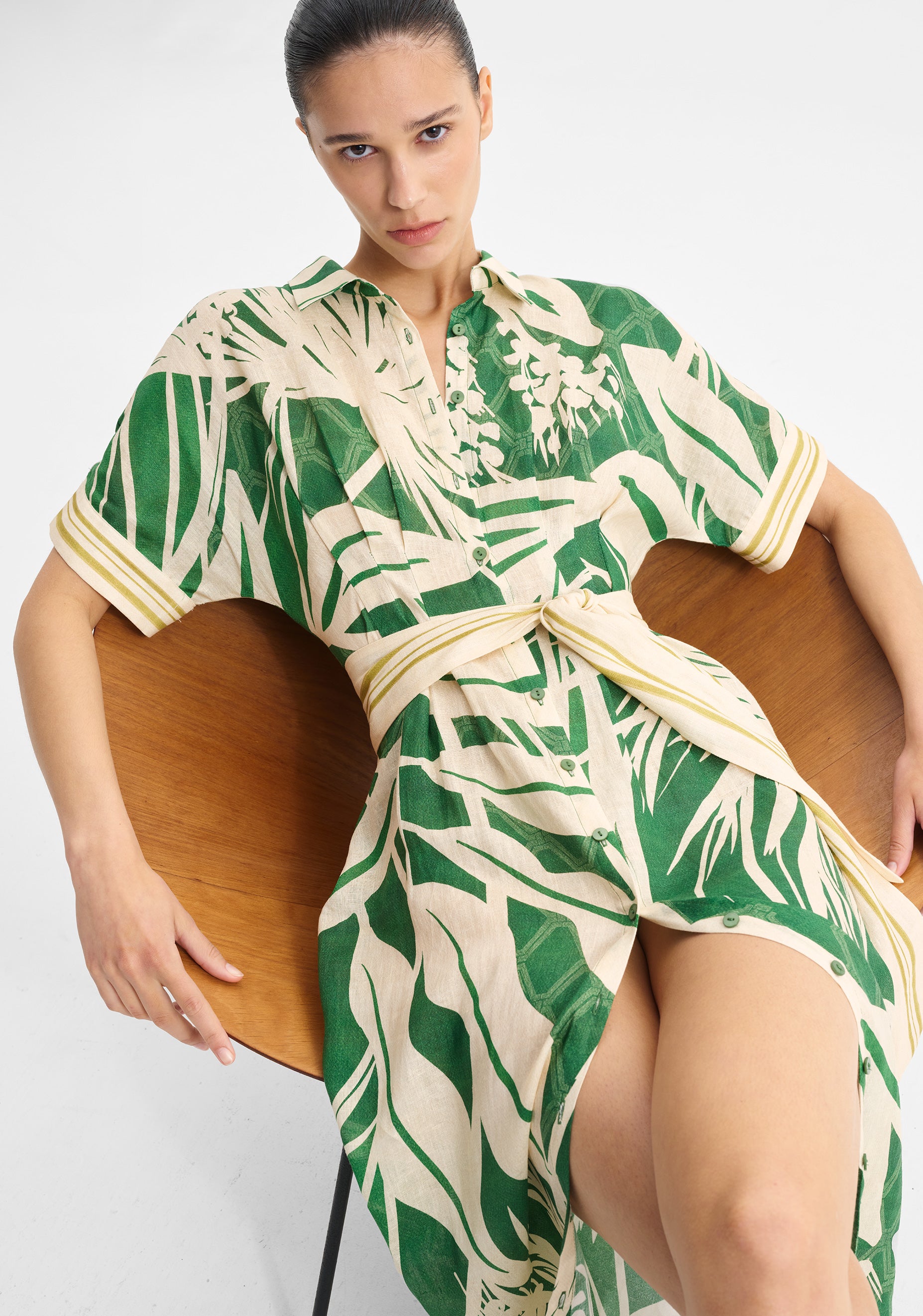 Sorrento Linen Shirt Dress