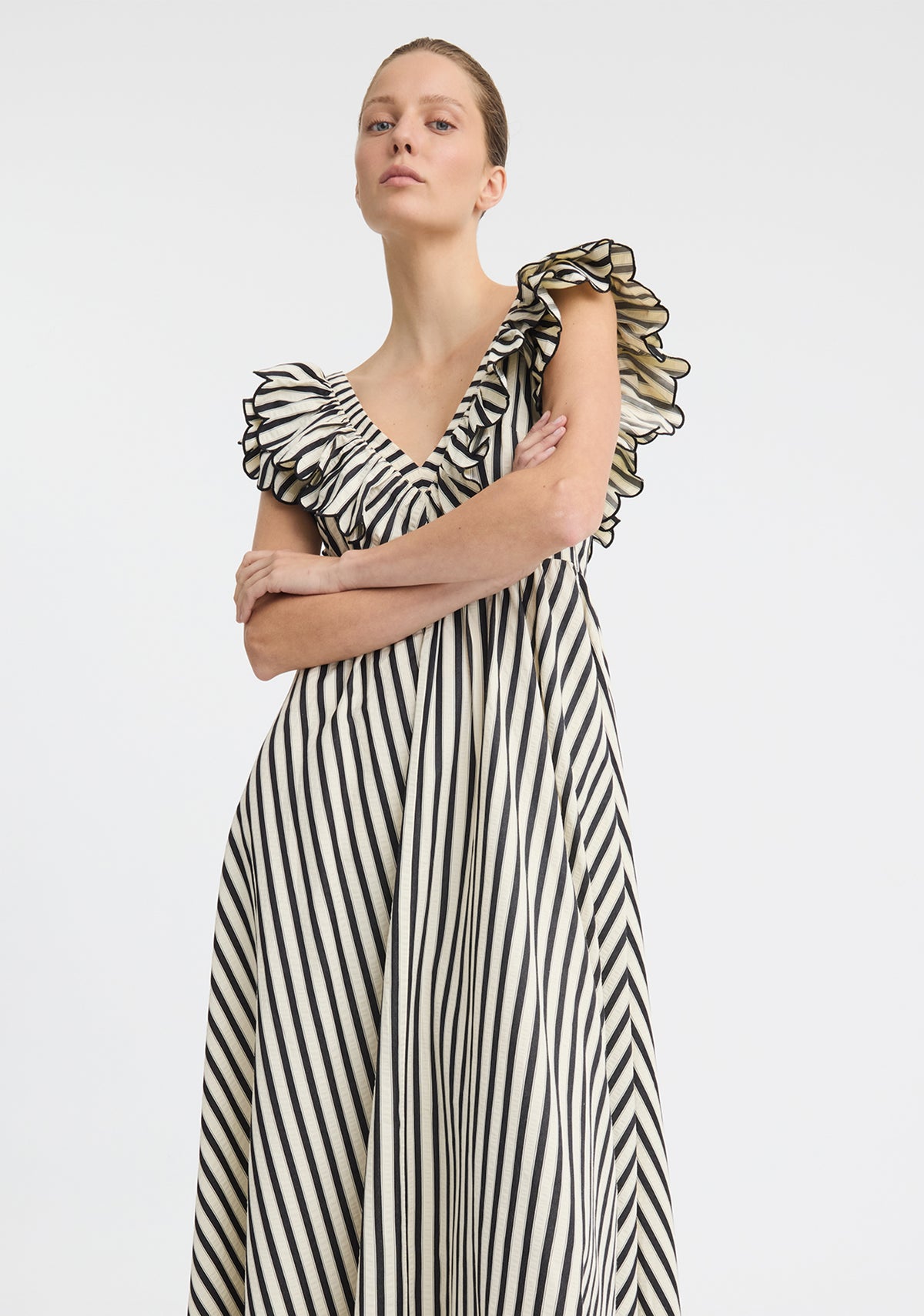 Marina scallop maxi dress- Morrison