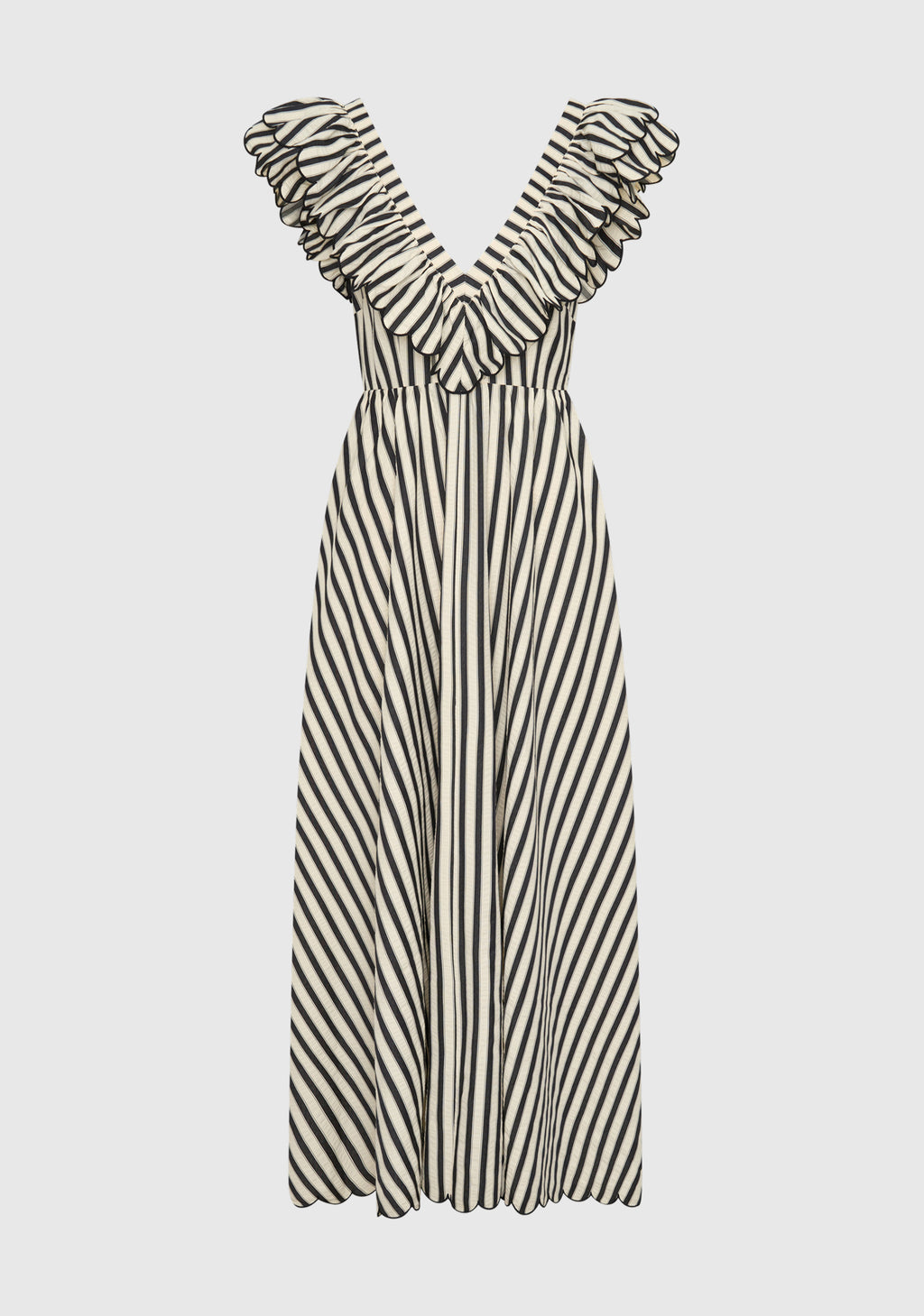 Marina scallop maxi dress- Morrison